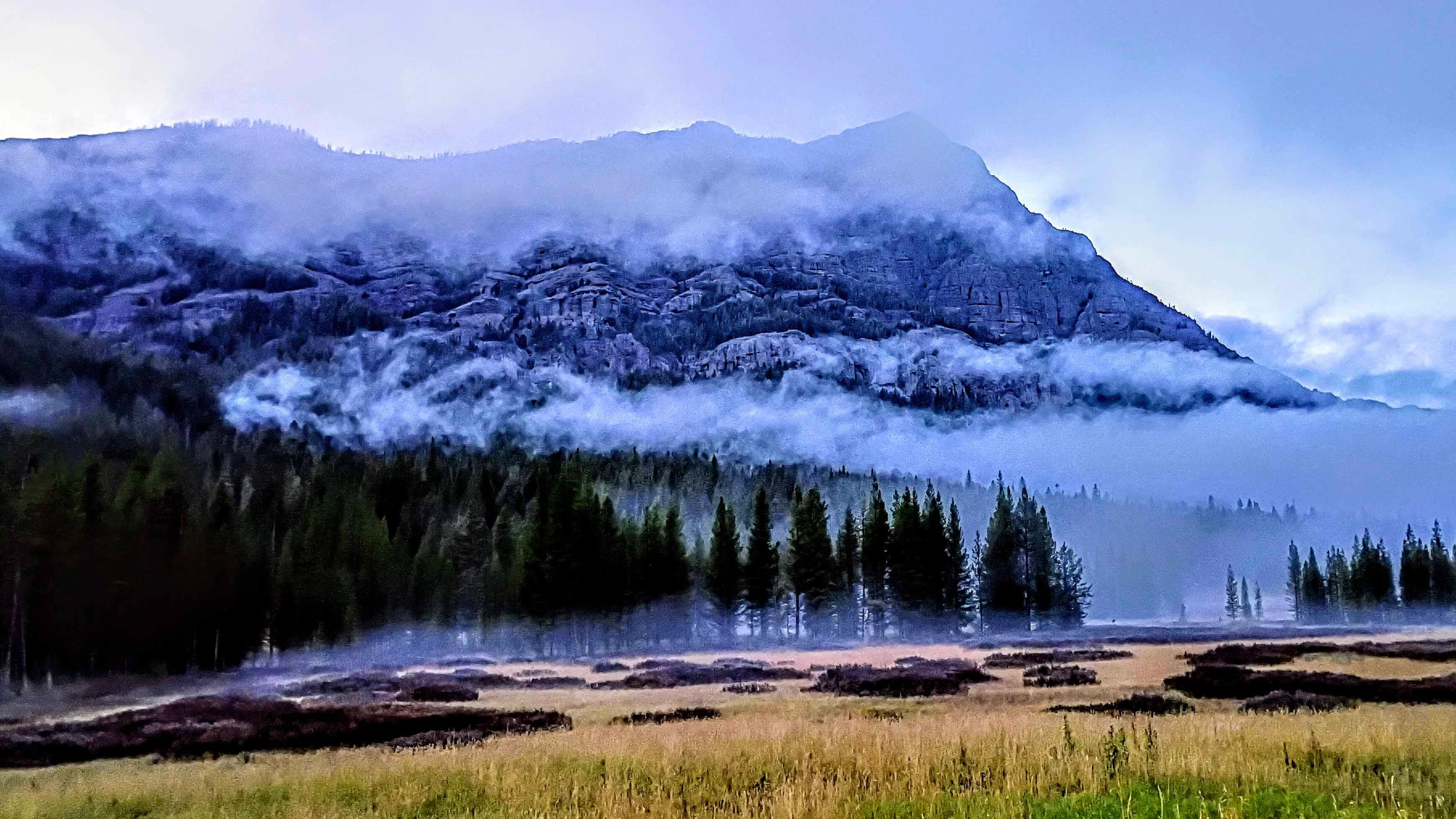 "Picture of Sunset in Lamar Valley in Yellowstone National Park as I drove toward Cooke City."