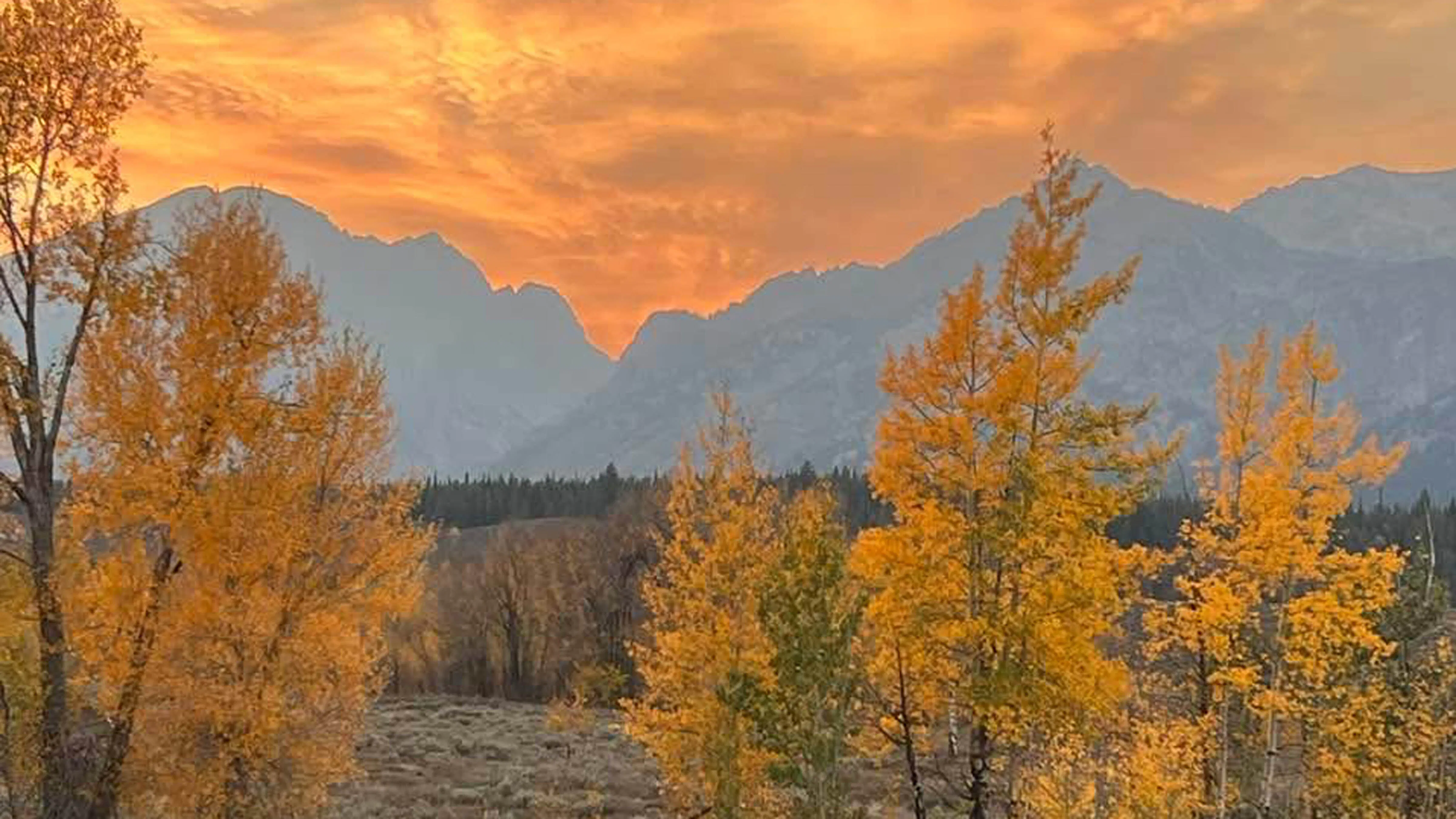 This October bliss moment shimmered forth by The Chapel of the Transfiguration in Grand Teton National Park.