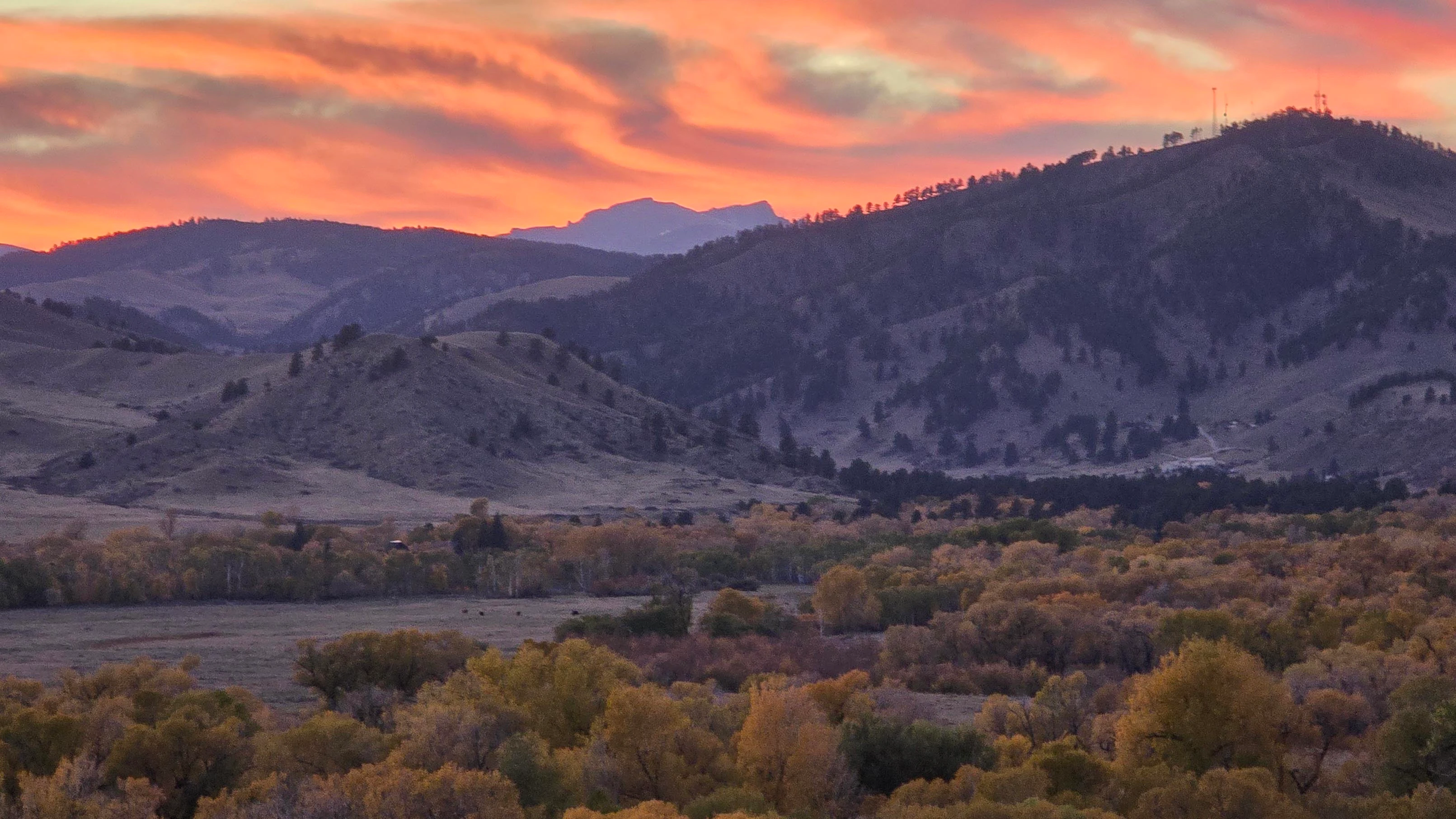 "Buffalo, Wyoming weekend sunset."