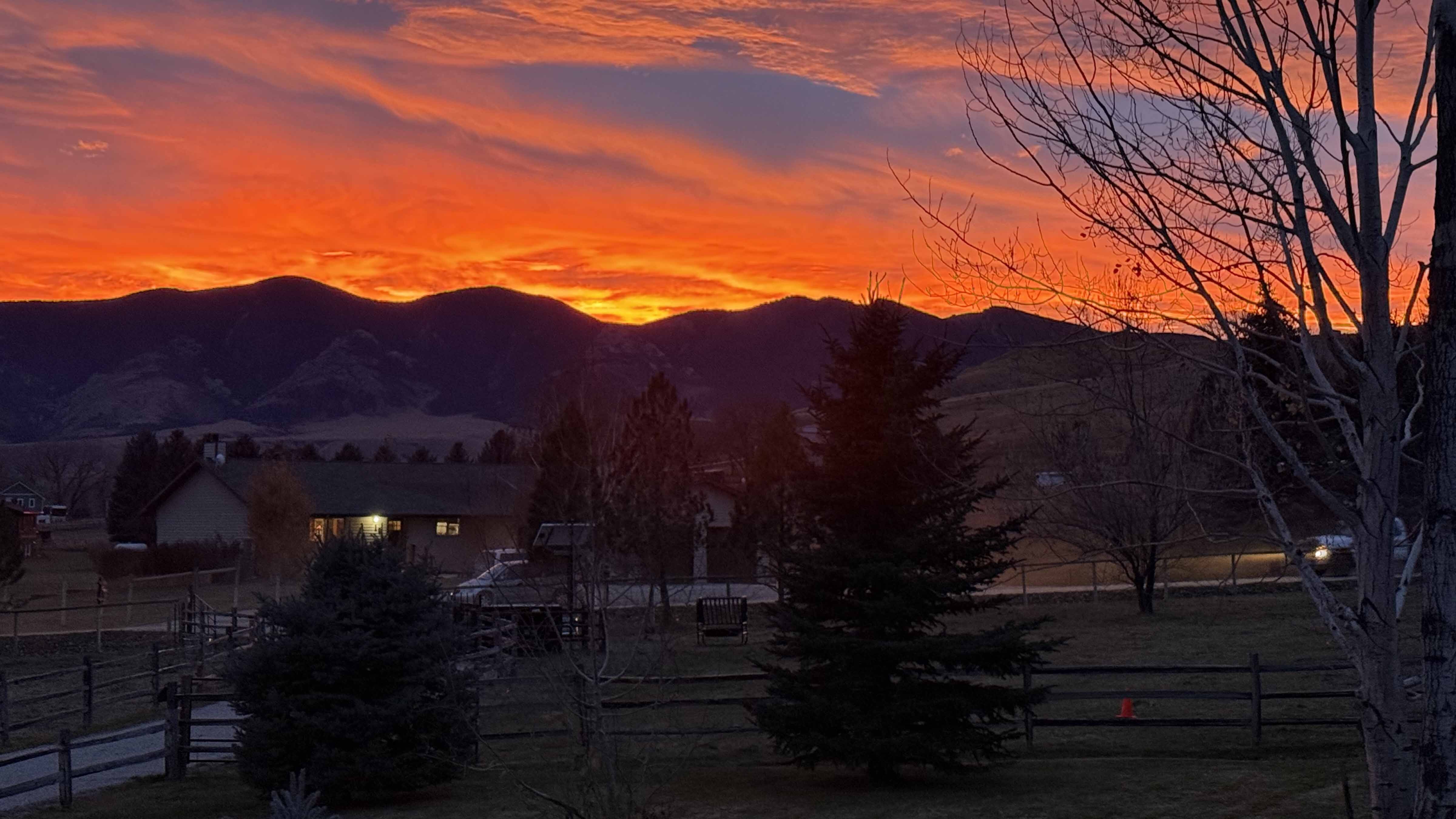 Sunset over the Big Horns taken from Big Goose South of Sheridan