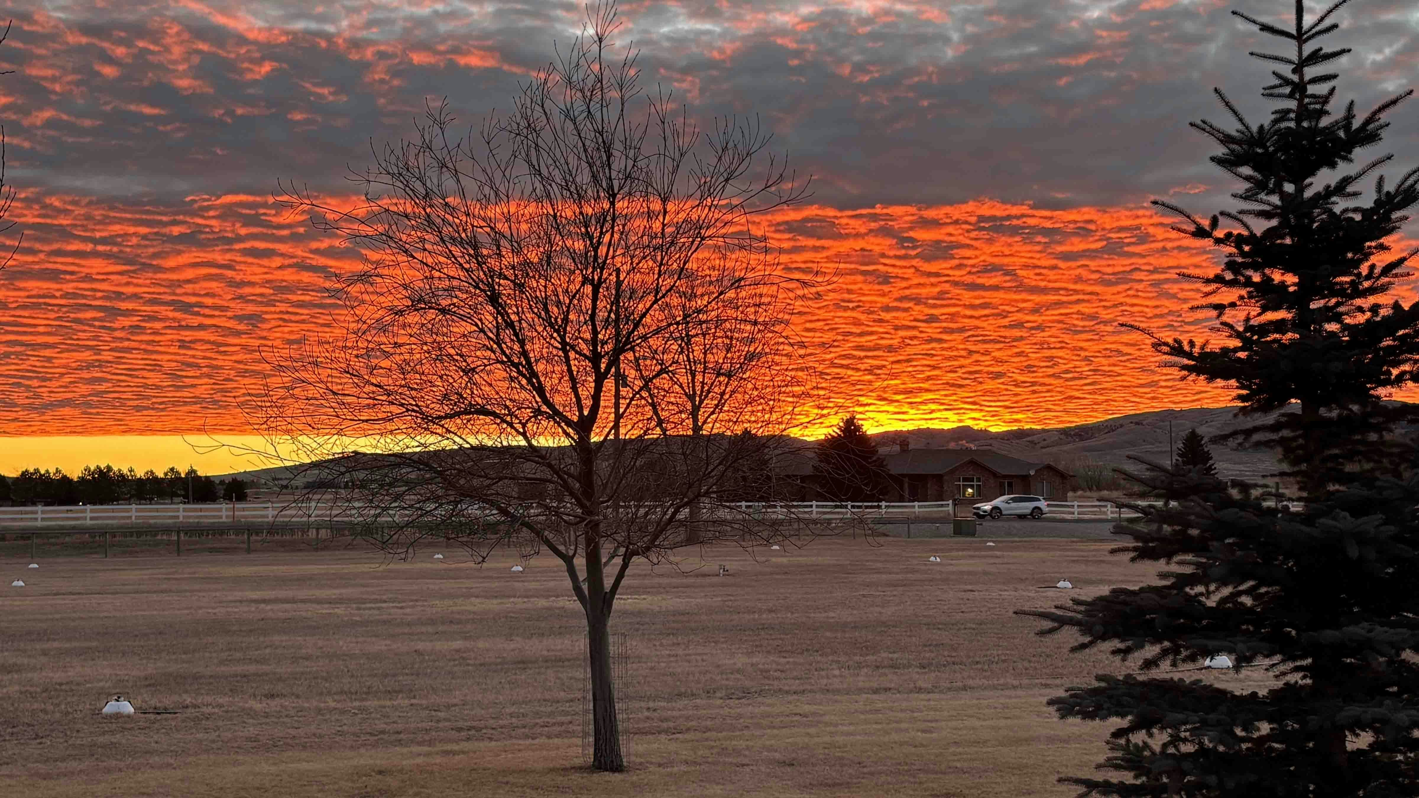 Never get tired of Wyoming sunrises or sunsets.