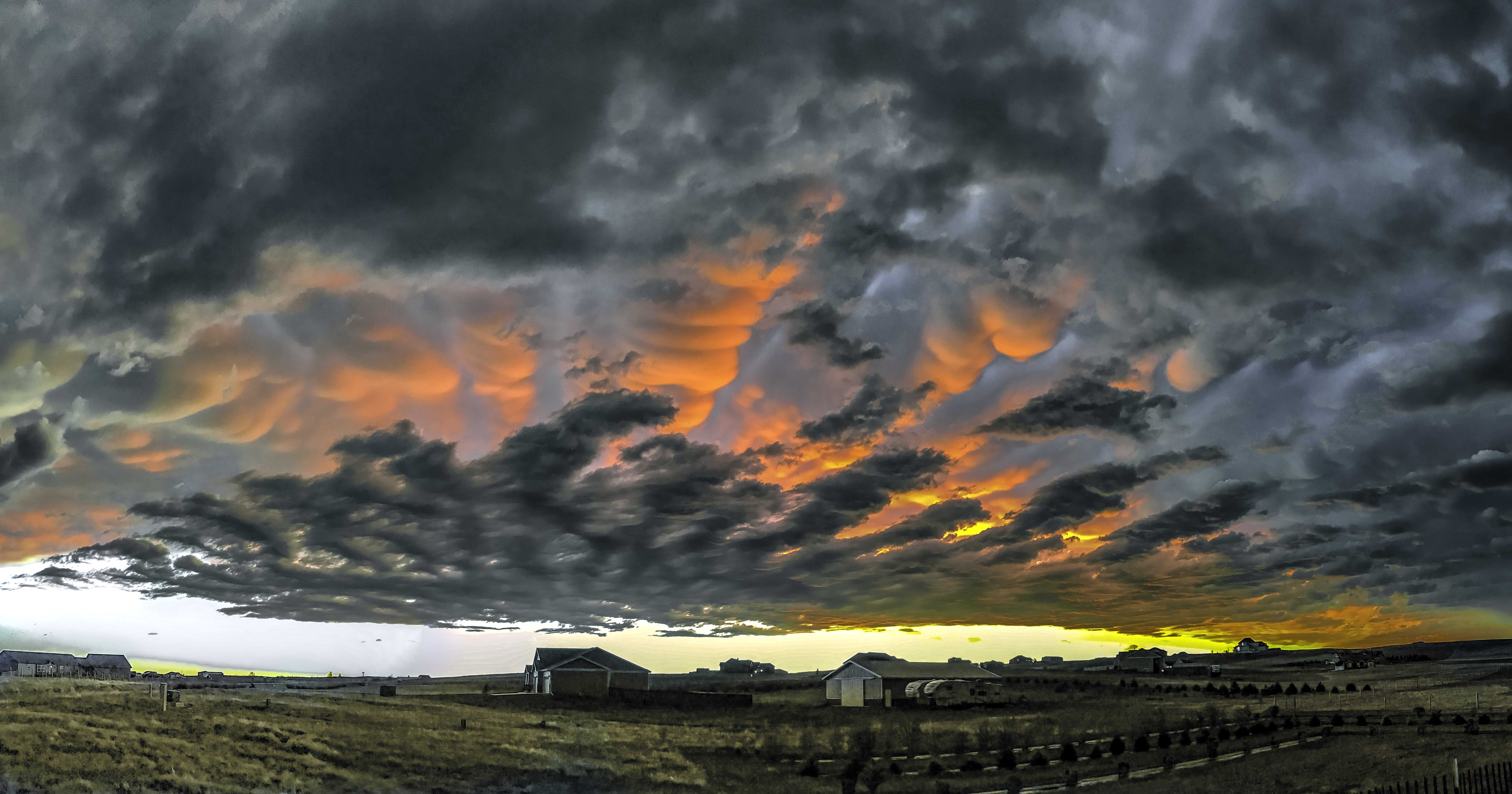"Fiery Mammatus Sunset"