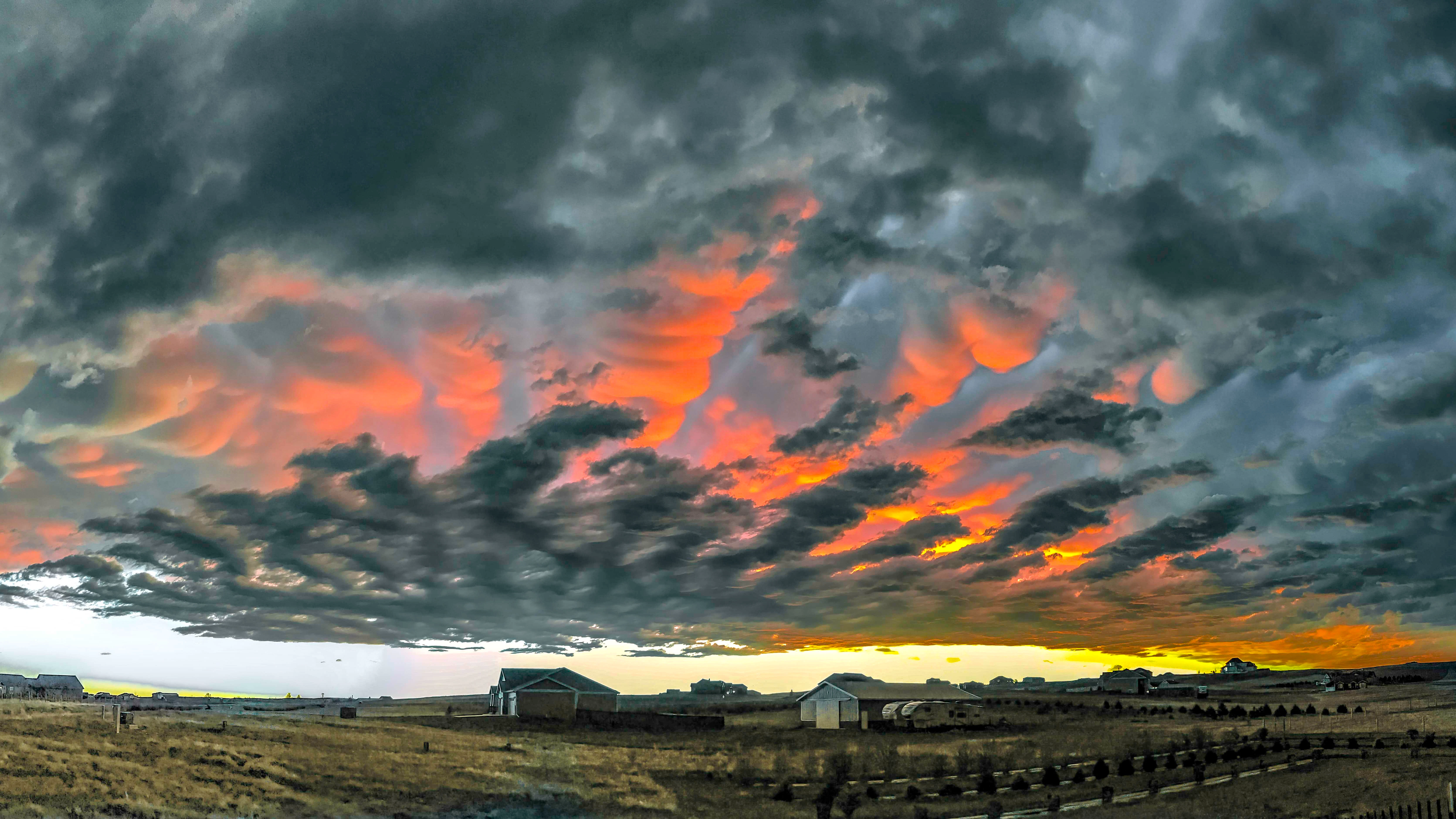 "Fiery Mammatus Sunset"