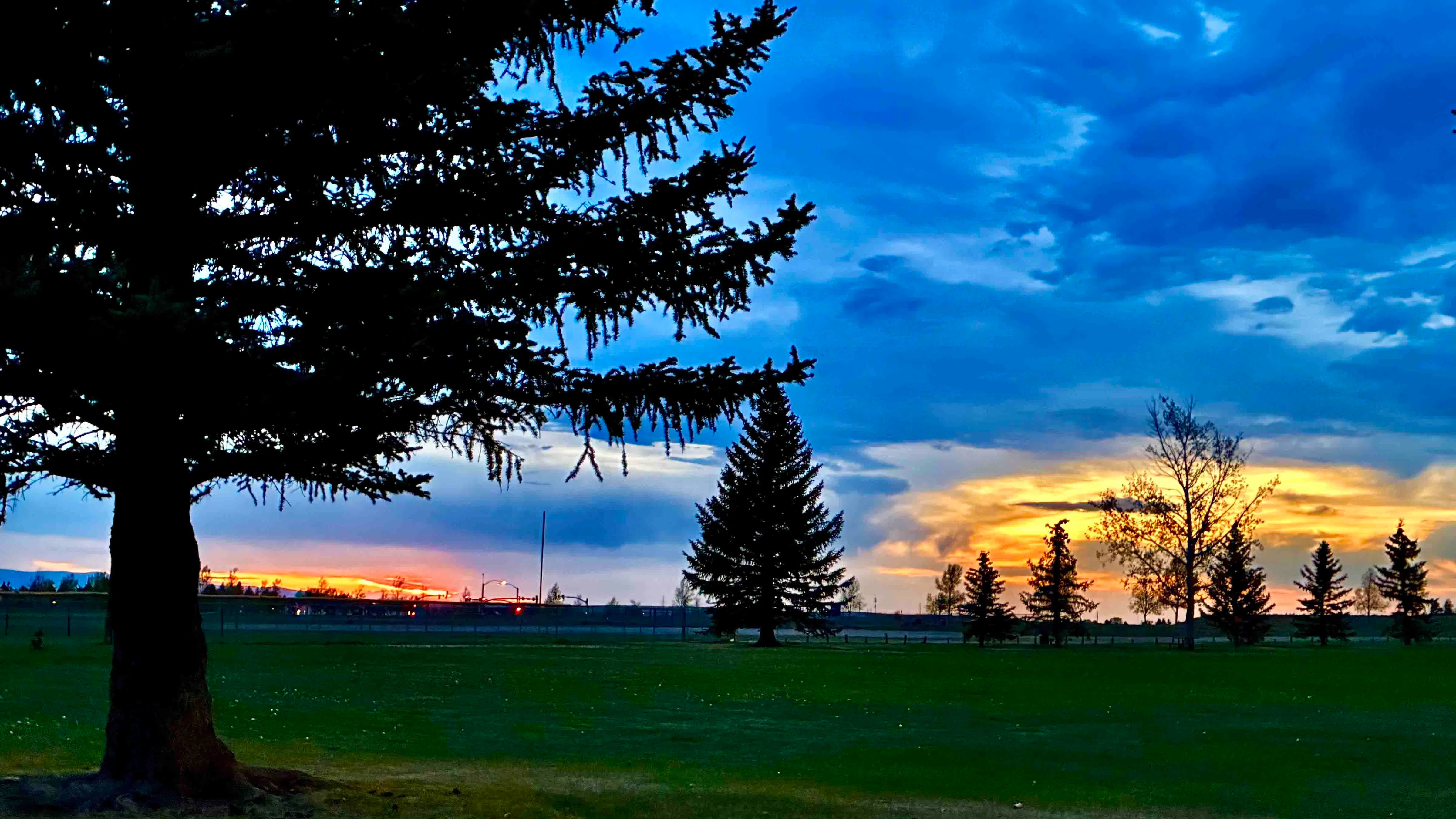 "From the recreation fields on the University of Wyoming campus."