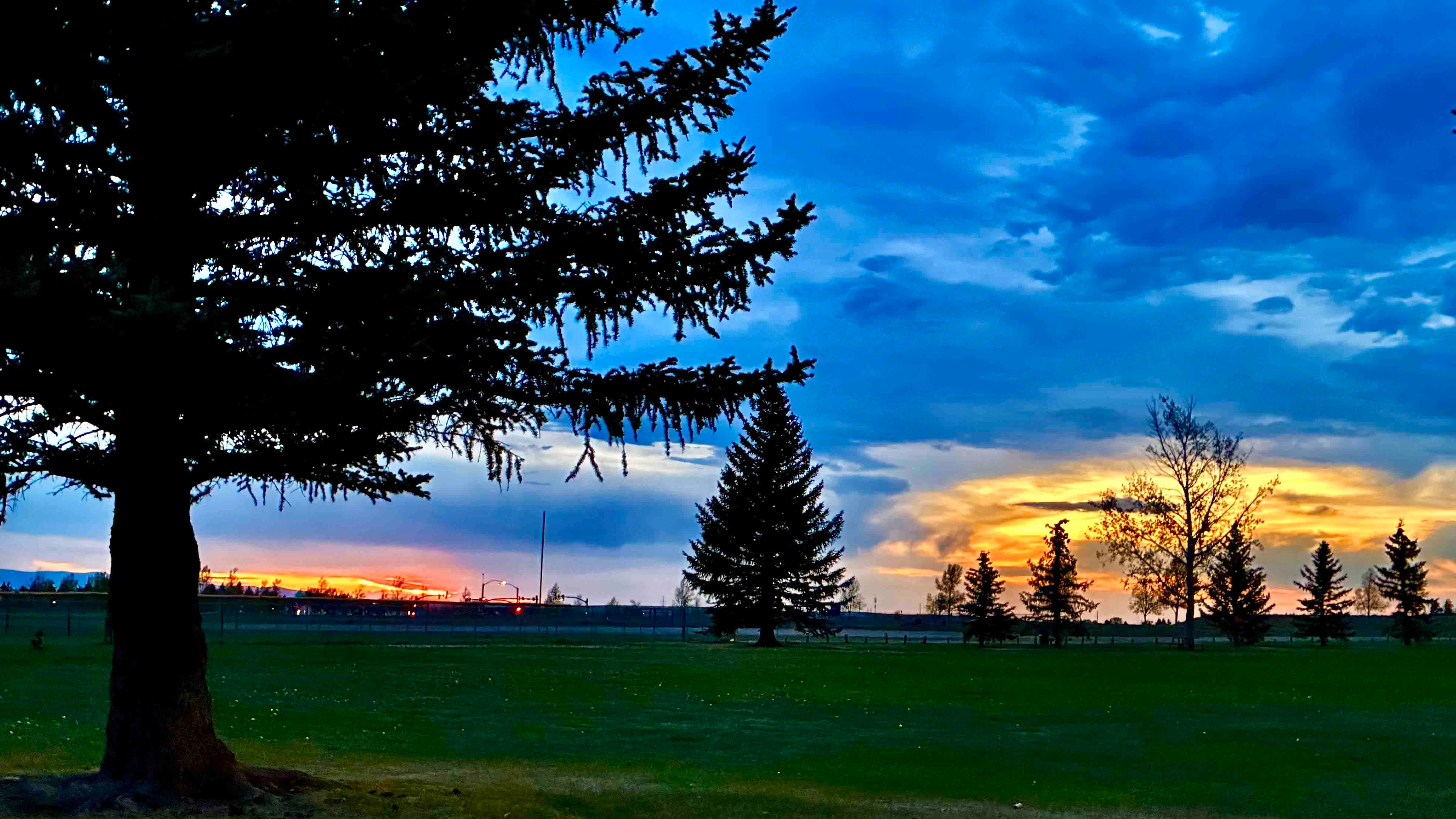 "From the recreation fields on the University of Wyoming campus."