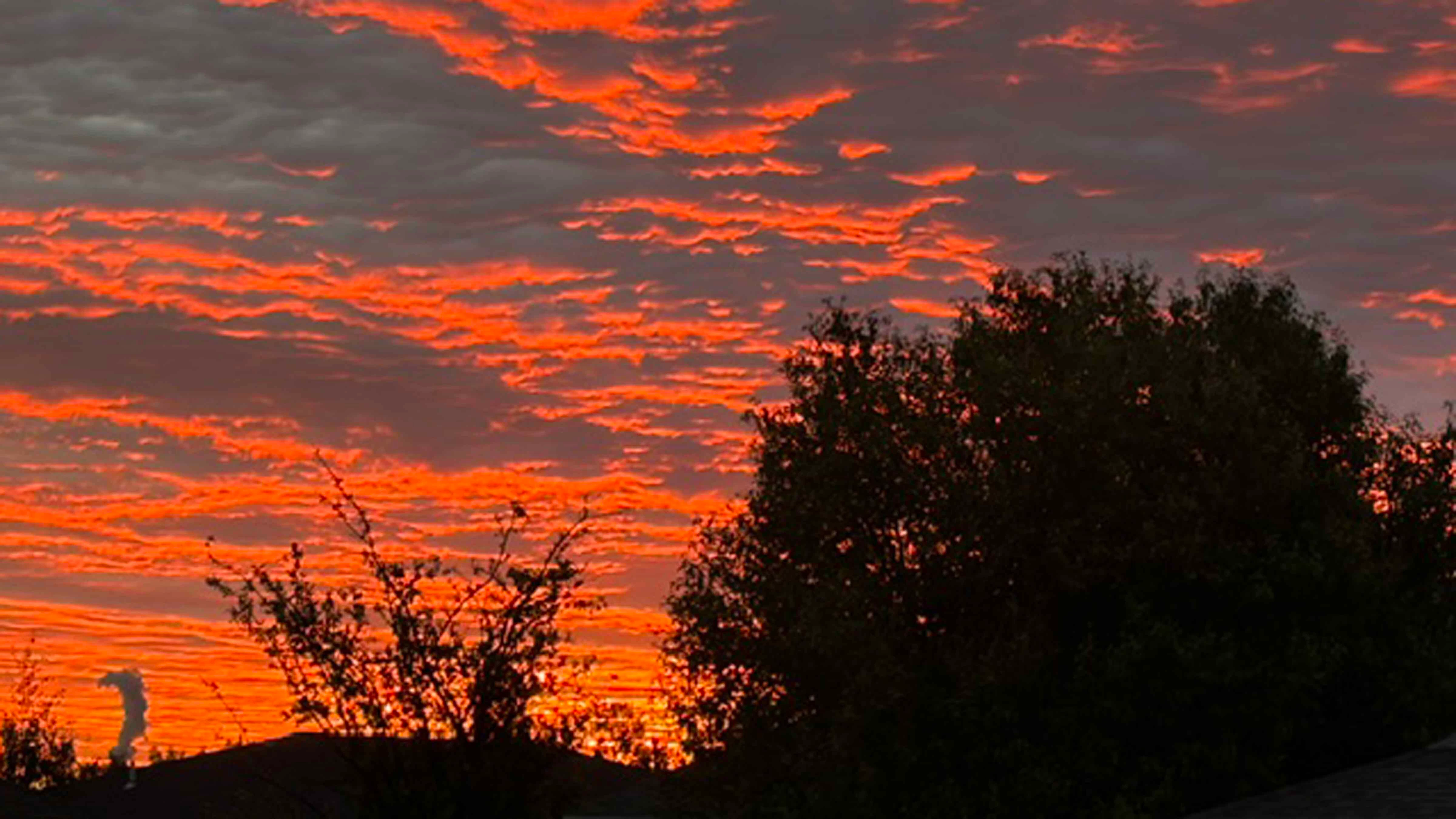 "WOWZER! Fire in the sky in Wheatland."