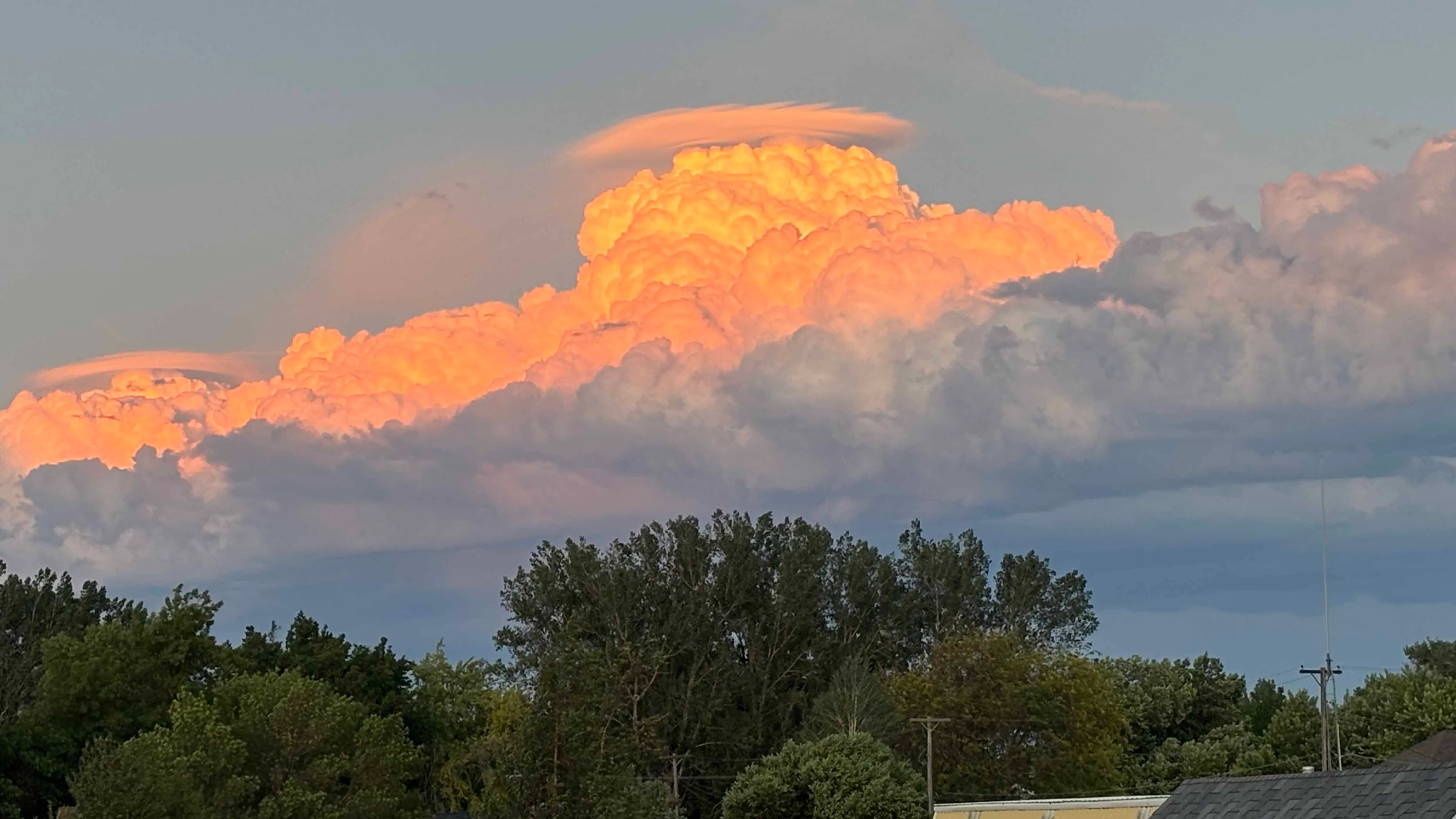 Thunderheads southeast of Basin, Wyoming