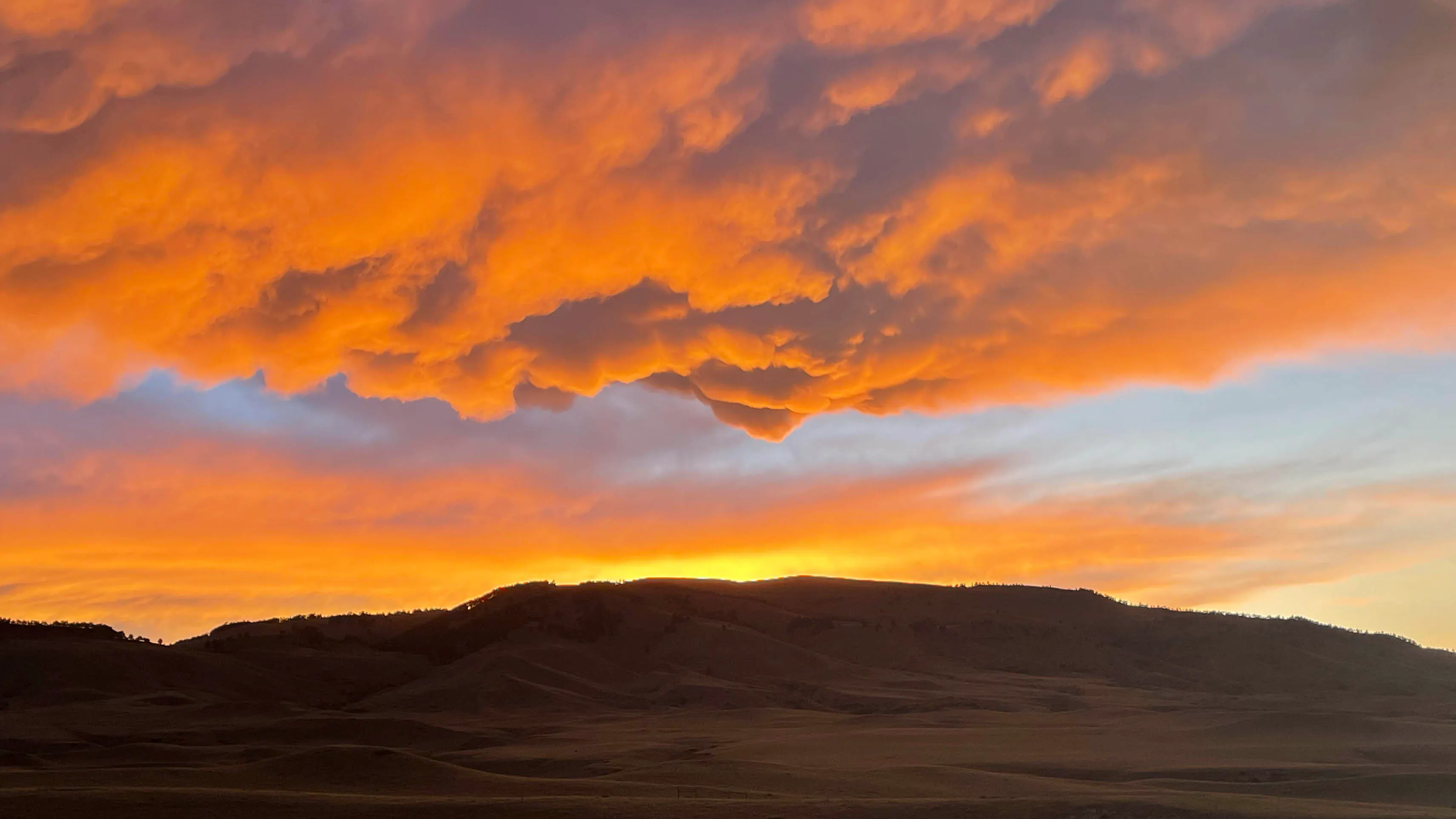 ​"Sunset over Bald Ridge, SW of Buffalo.  Another beautiful one from God's creation!"