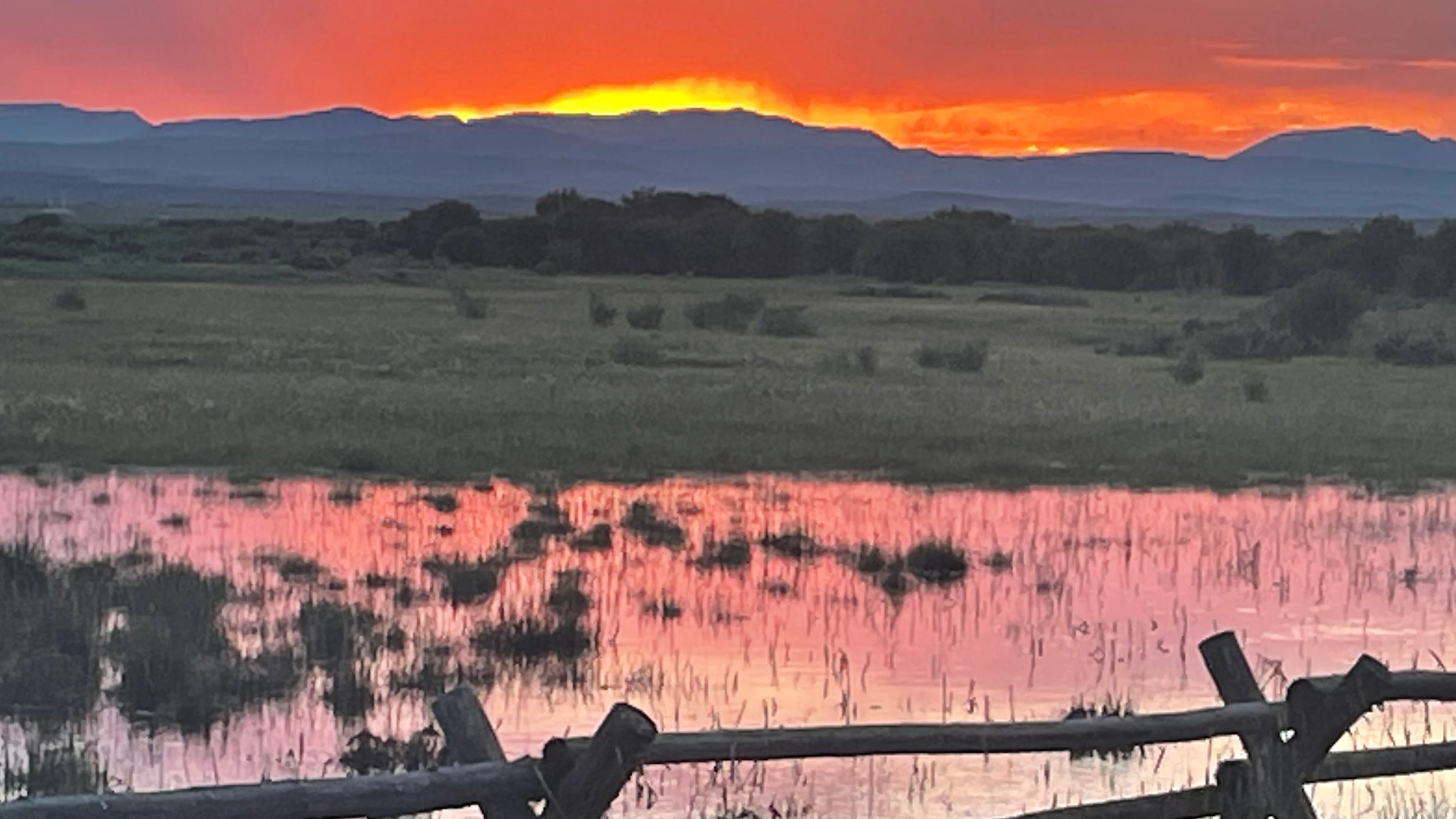 Sunset over the Wyoming Range in Big Piney