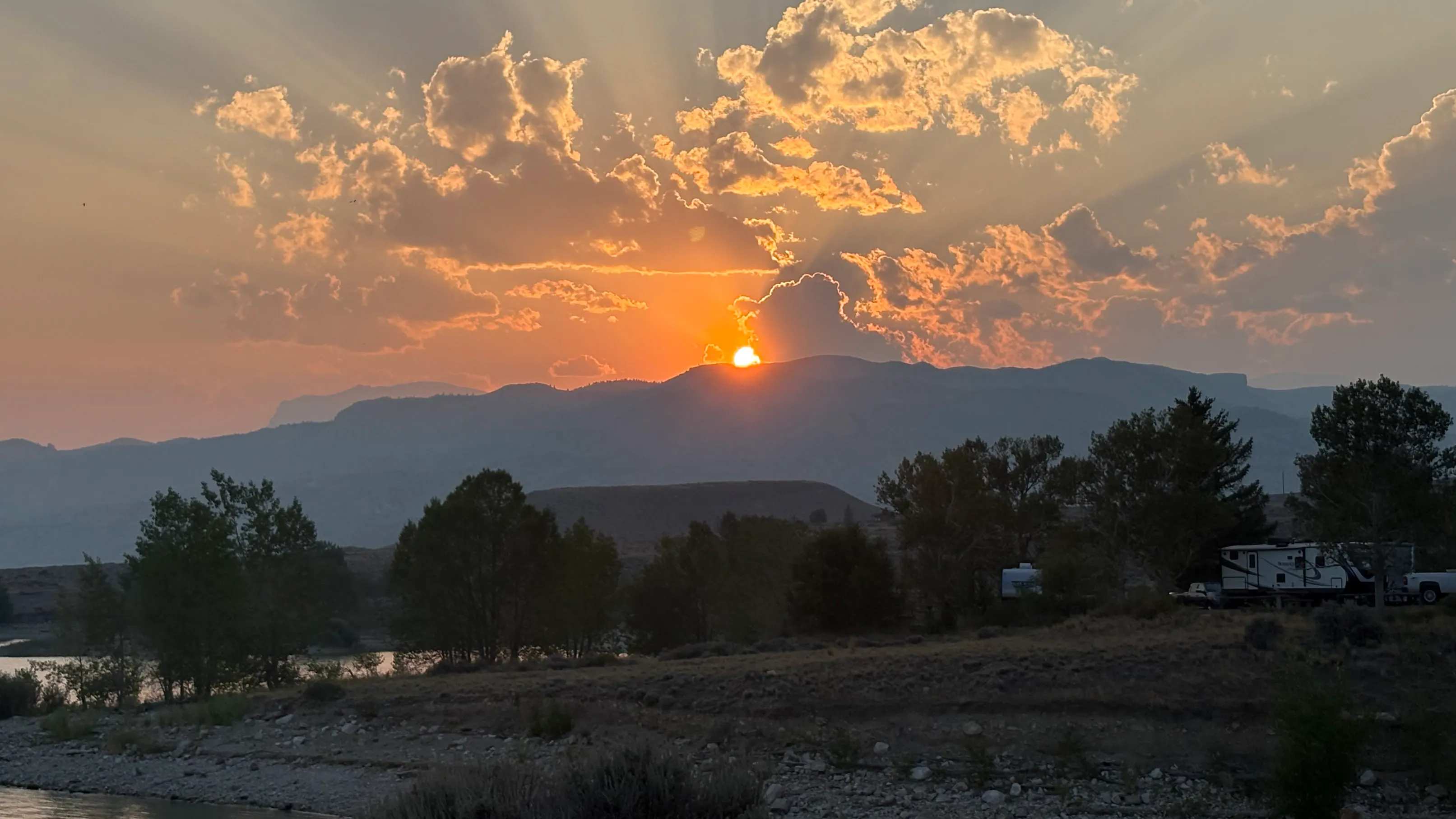 Beautiful Sunset at Buffalo Bill Reservoir!
