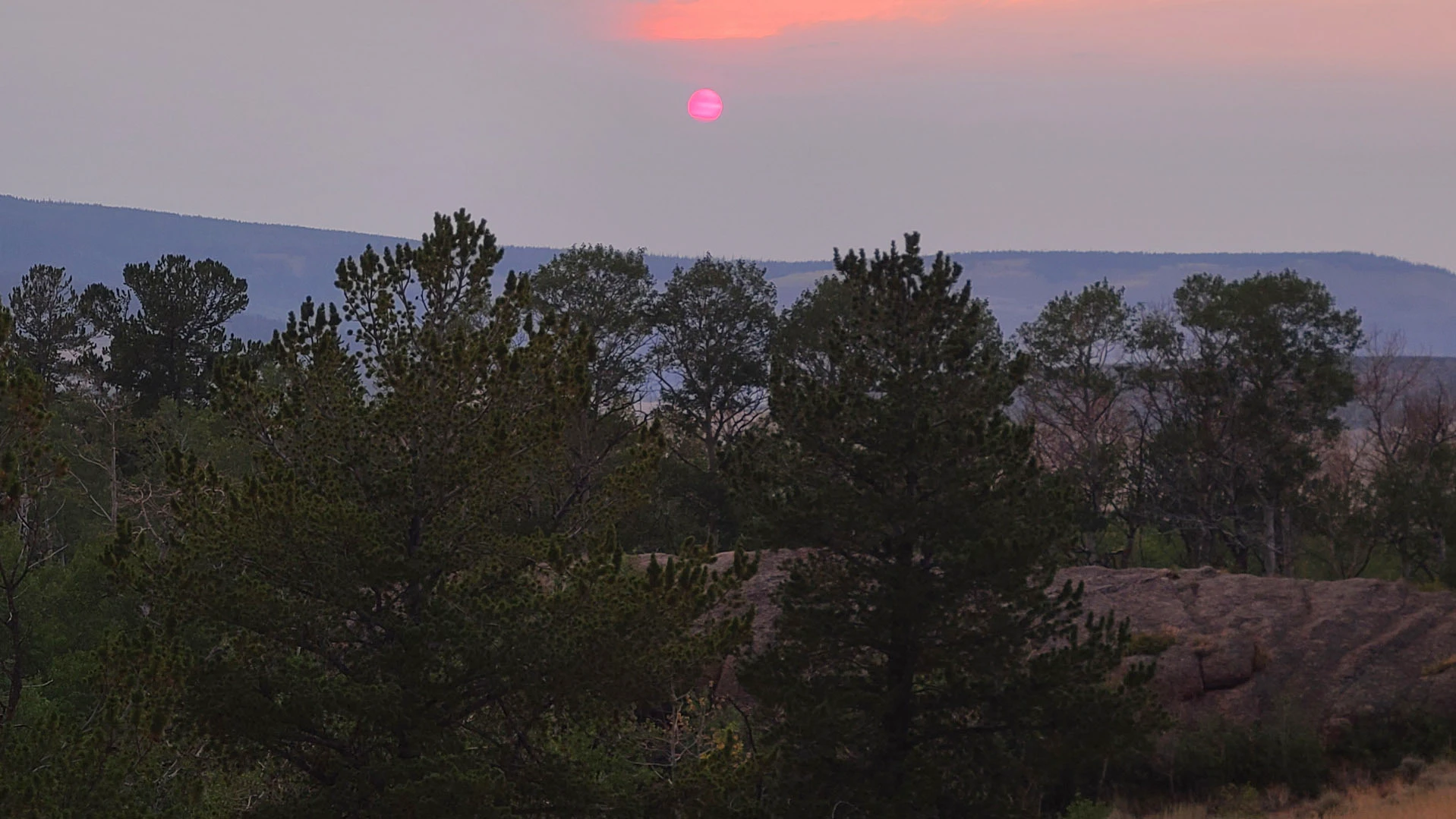 Sunset over Jelm Mountain
