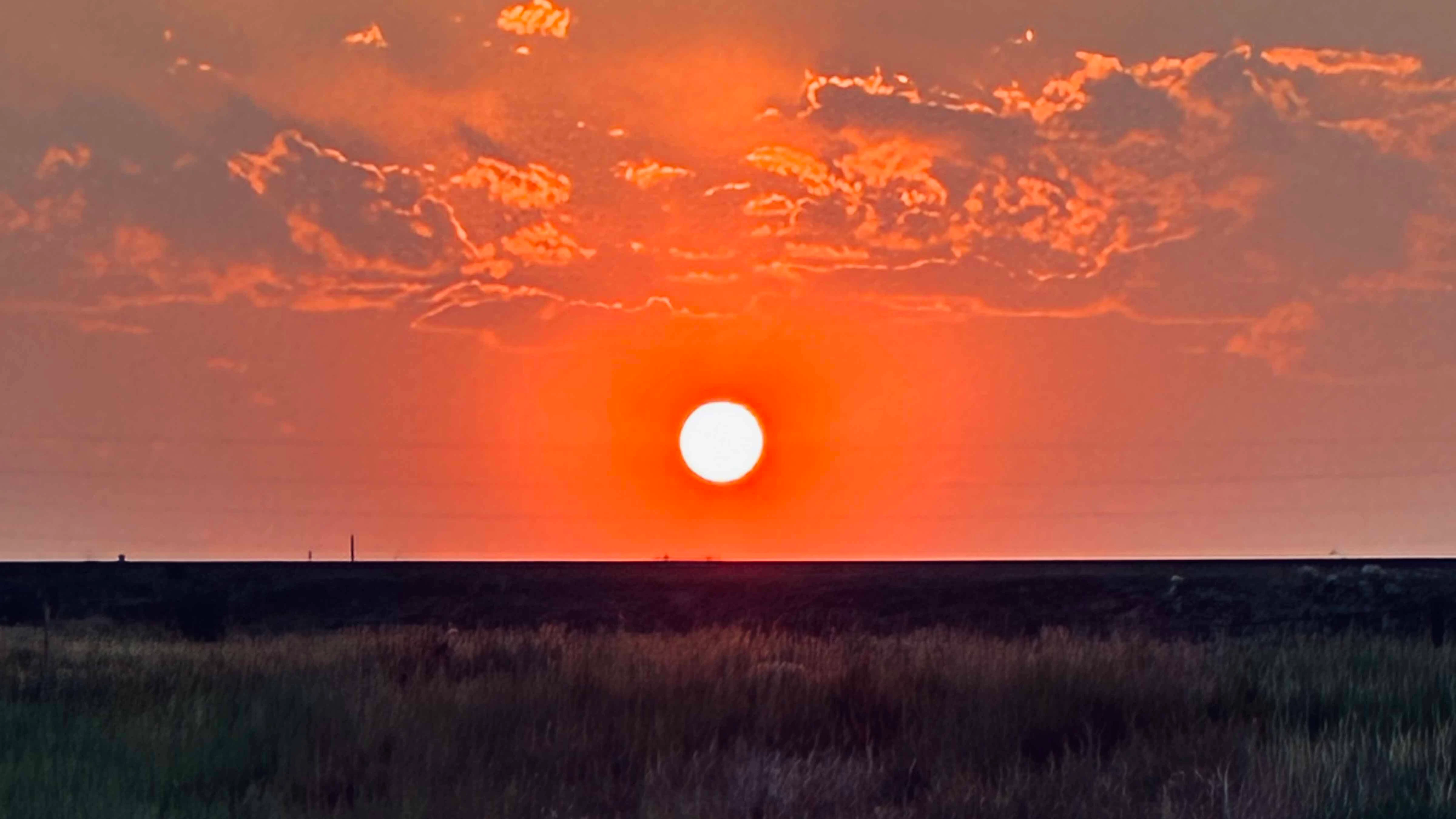 "Sunset looking west in Cheyenne."
