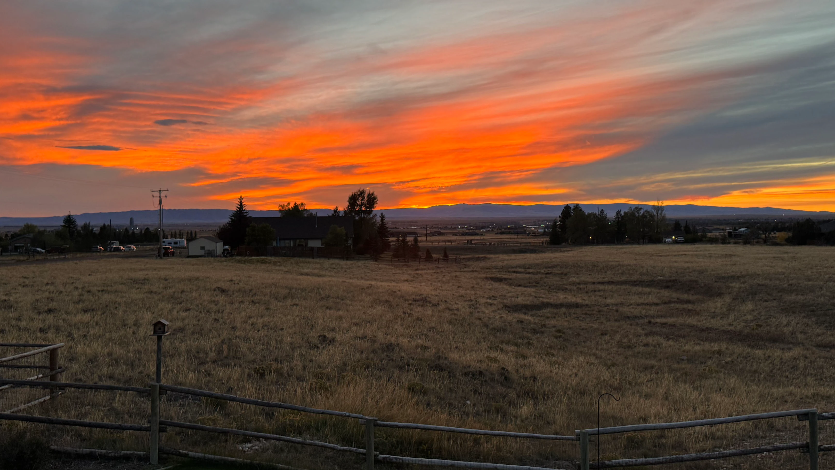 "Sunset over Snowy Range."