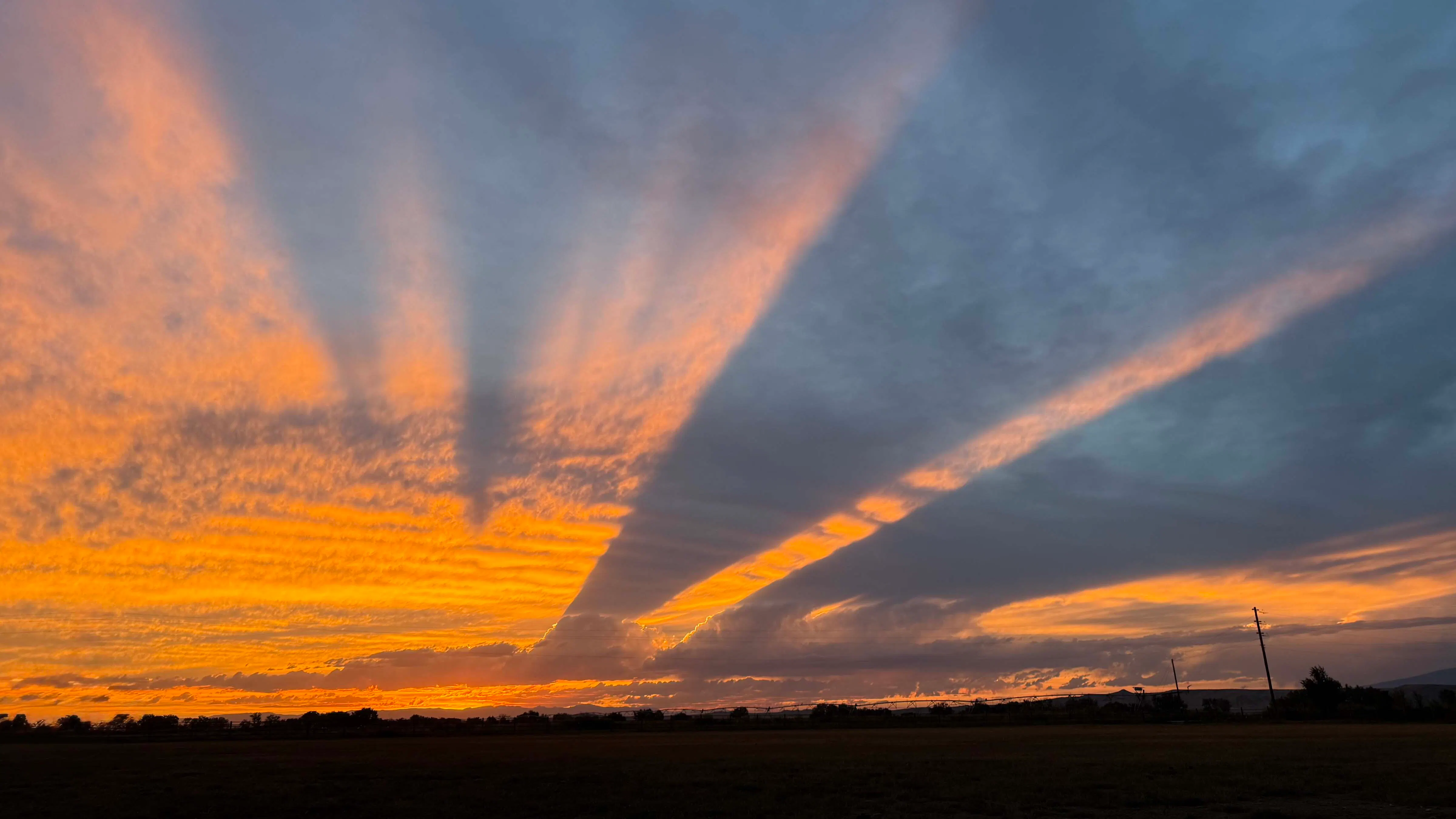 It was a remarkable Sunday evening sunset from our home in Lovell, WY...I have never seen one like it.