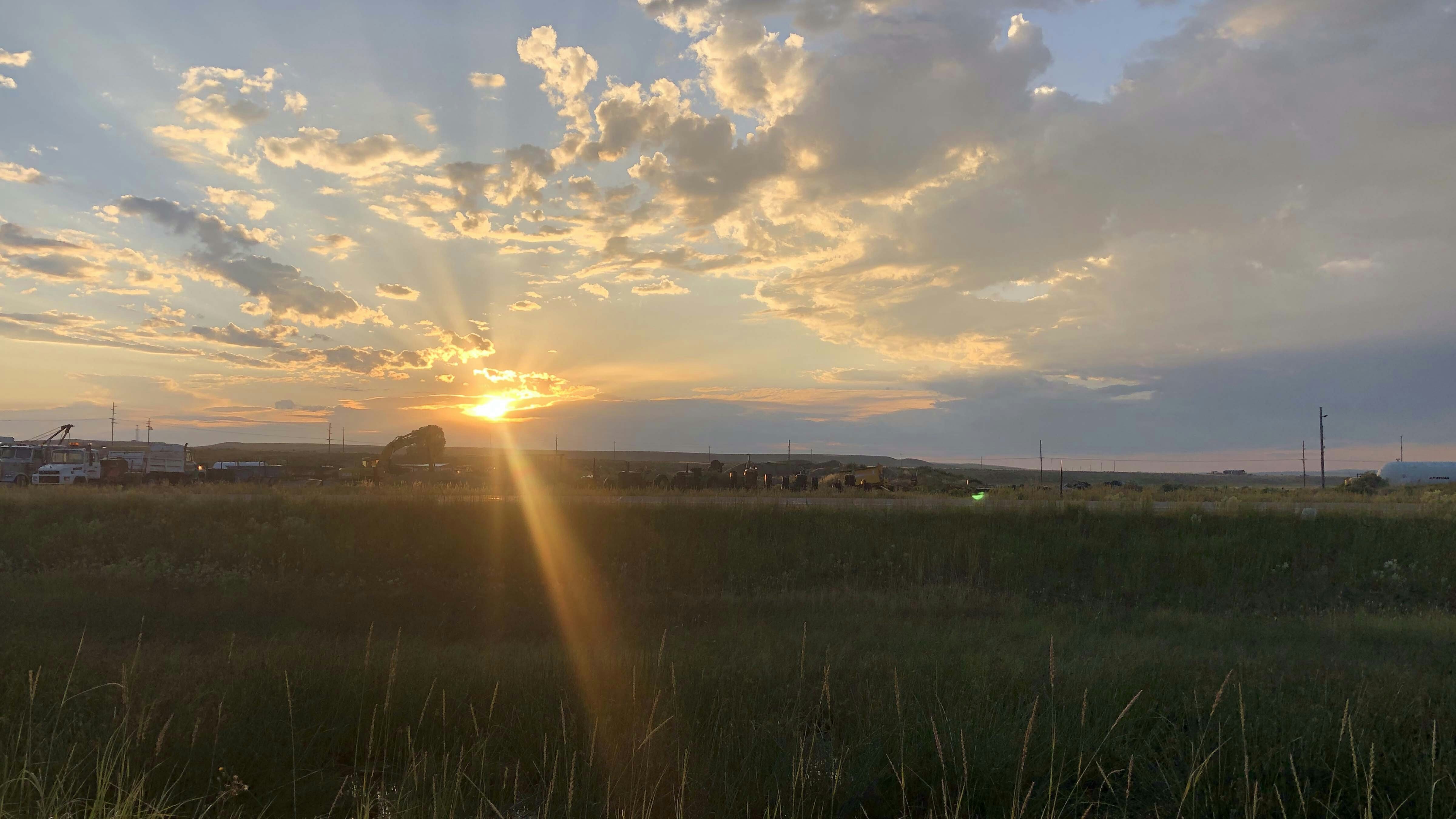 Sunrise over Big Piney, Wyoming on August 18, 2023