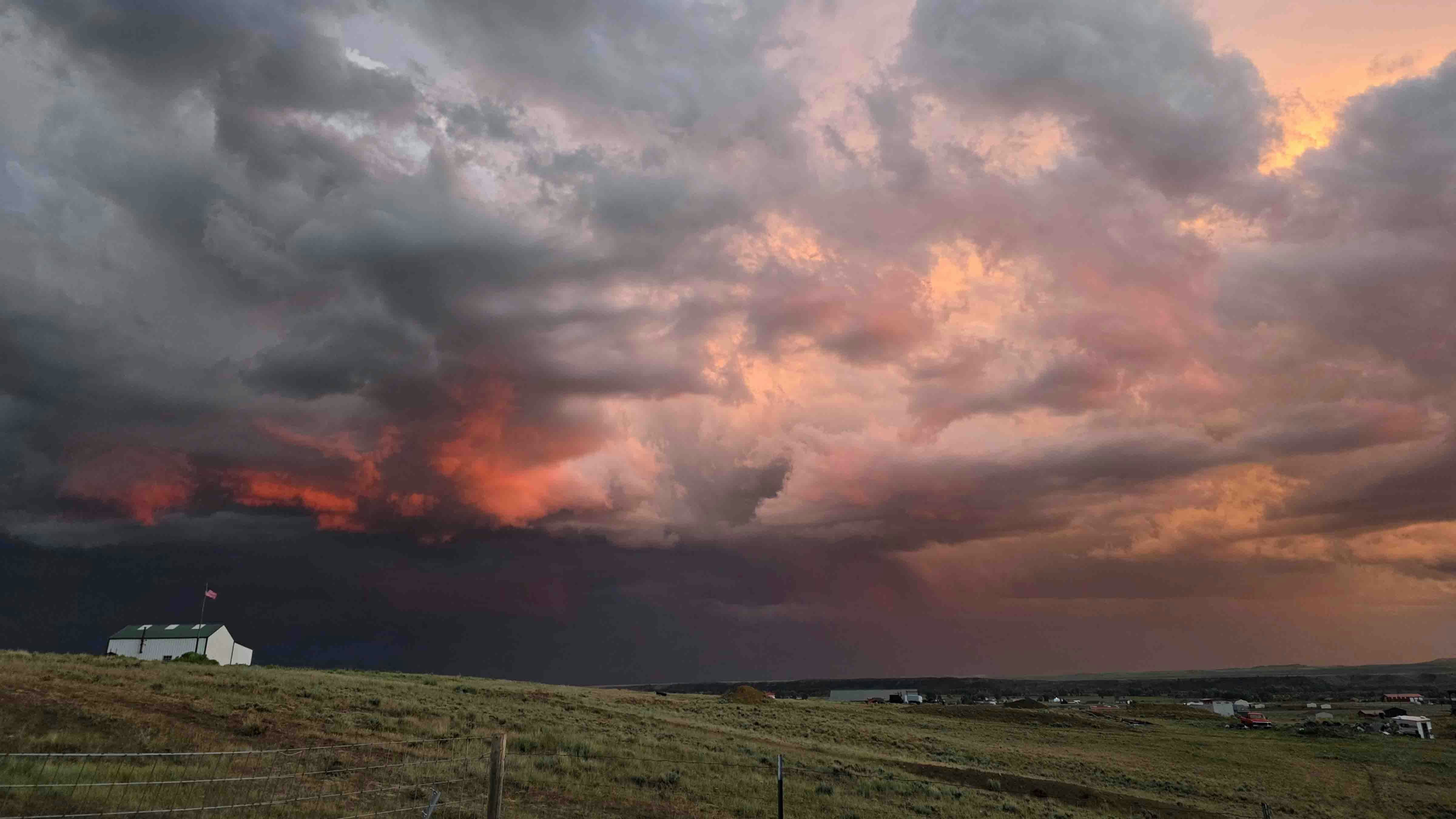 "Nature's firework show after the thunderstorm in Boulder, Wyoming."
