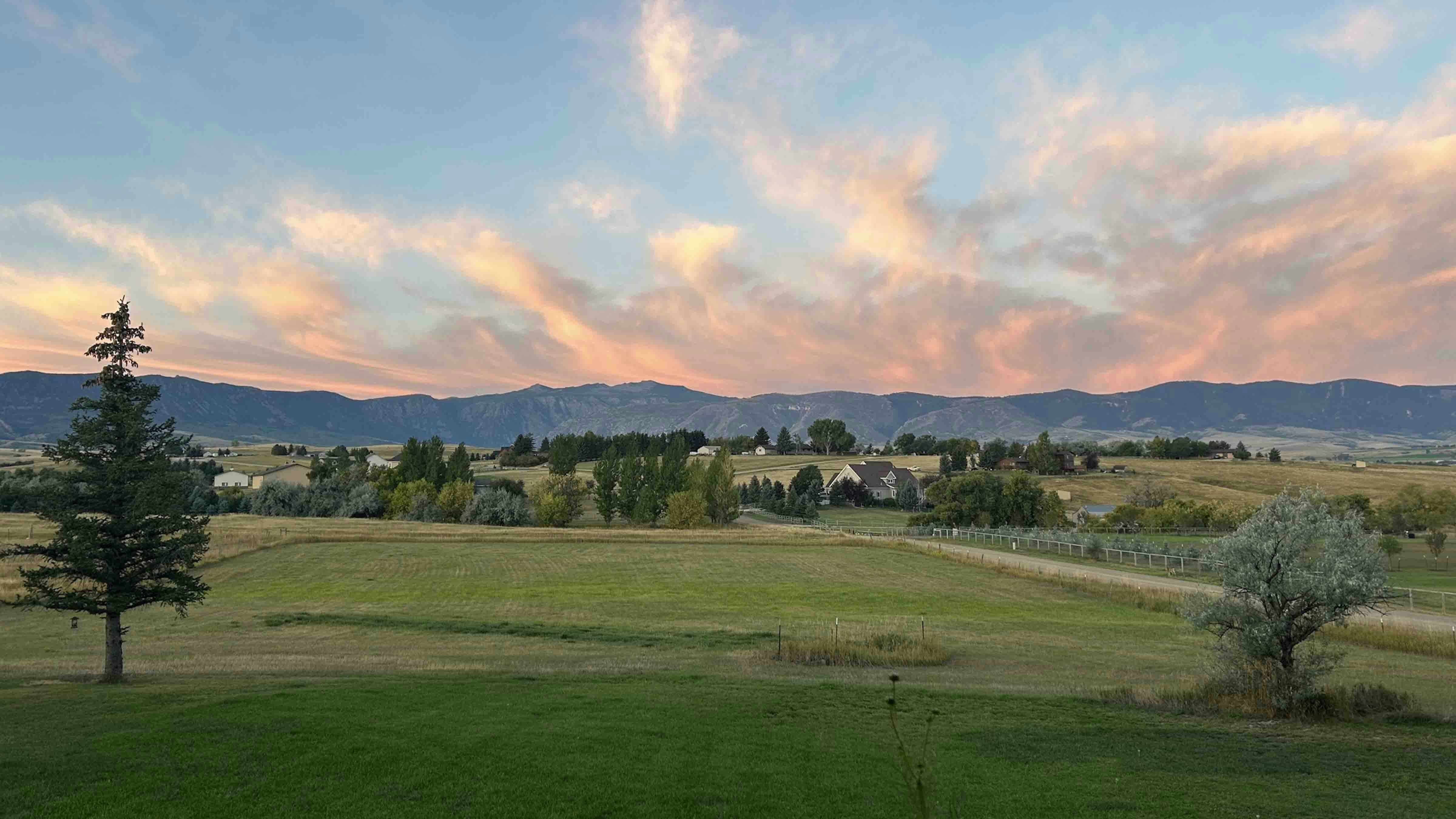 "Sunrise over the Bighorns.