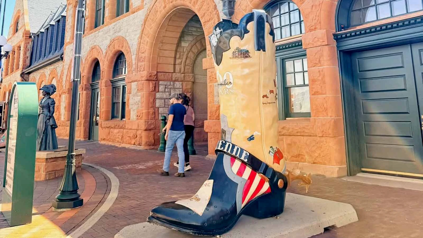 Cheyenne's big cowboy boots and Big Boy 4004 locomotive attracted a British tour group recently The group liked it so much it may inspire a move to Cheyenne as the starting point for this Wild West tour.