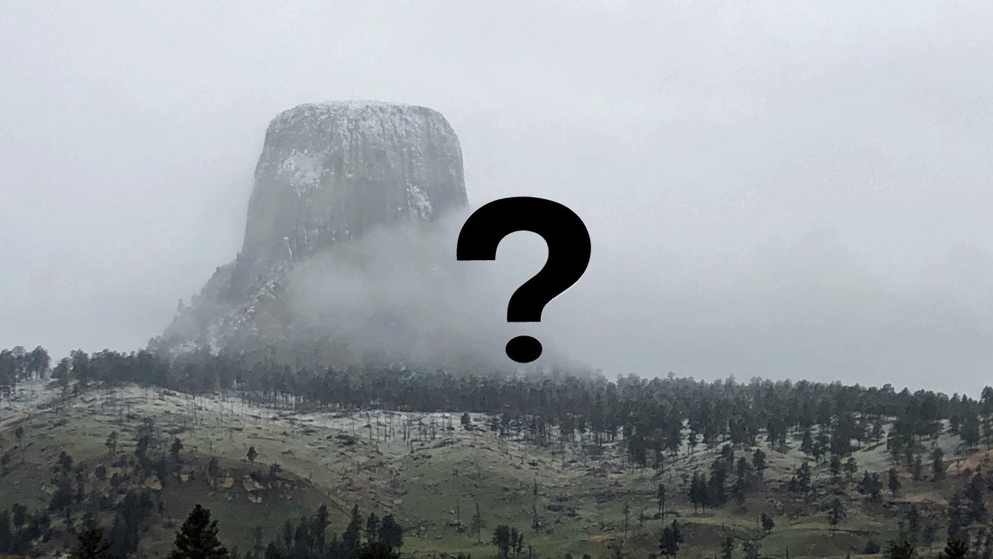 Devils tower question mark