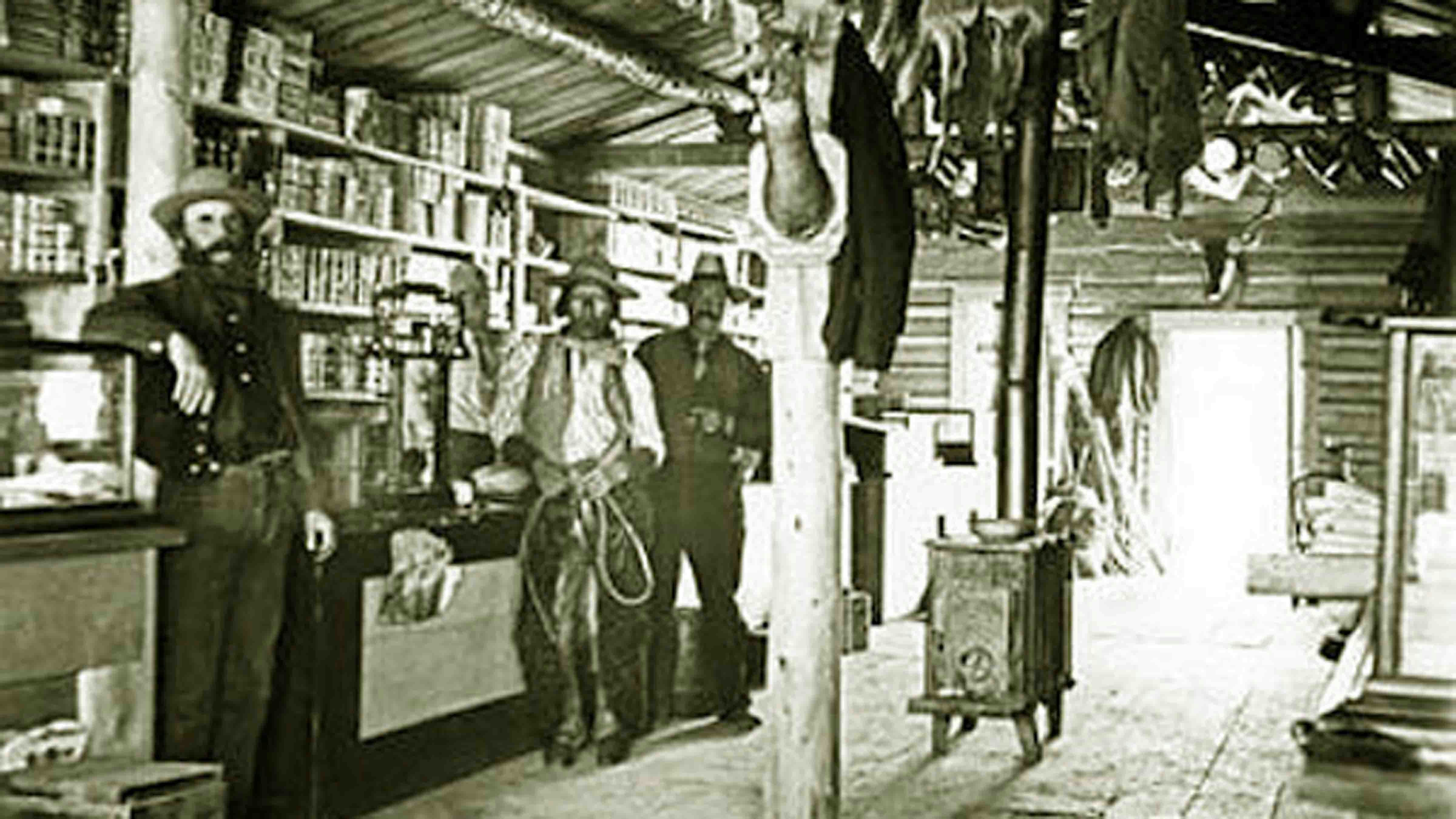 Interior of a Dubois, Wyoming store when it first earned its name.