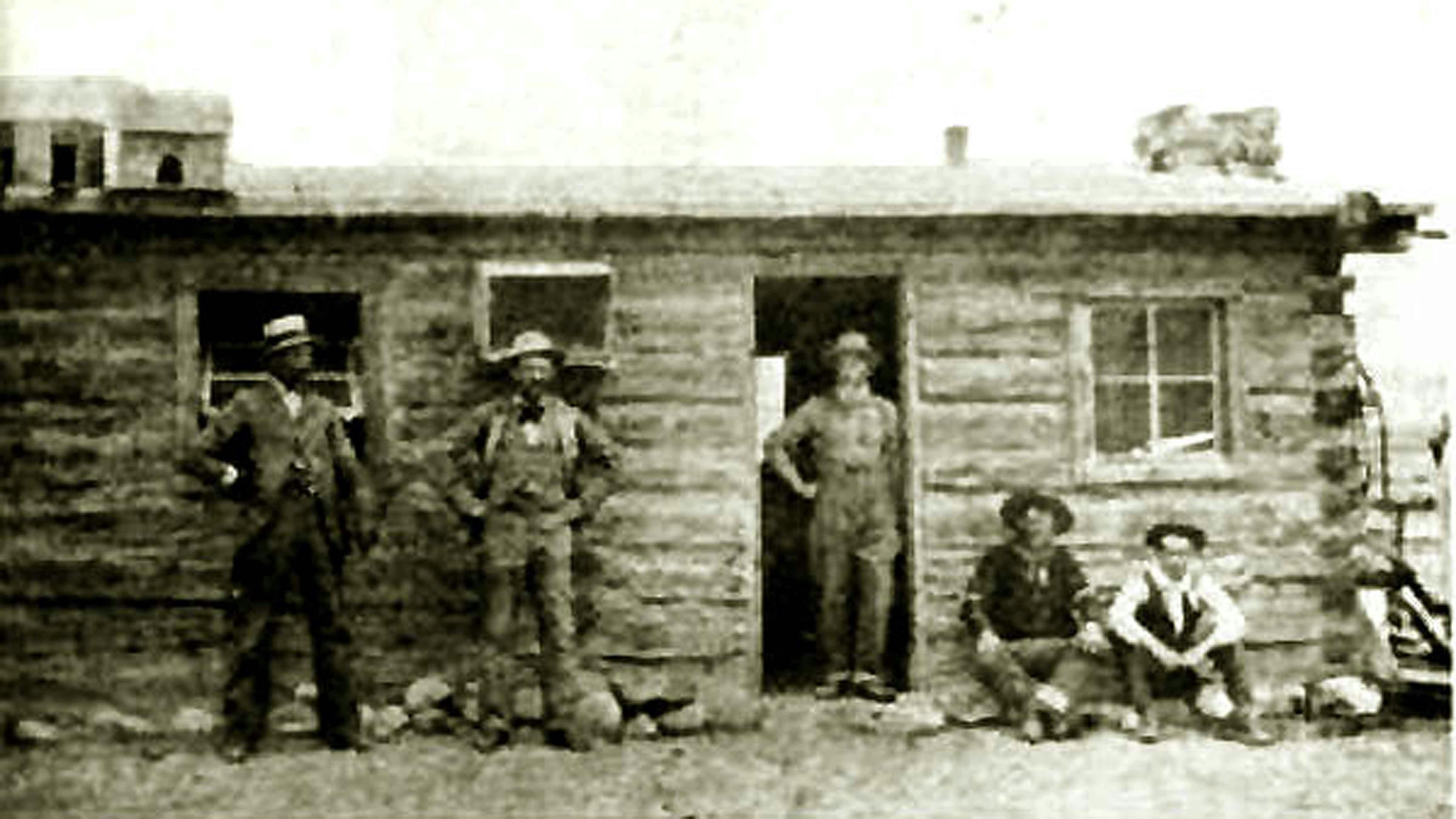 The Wind River Trails identifies this photo as the first Dubois post office ran officially by Charles Smith.