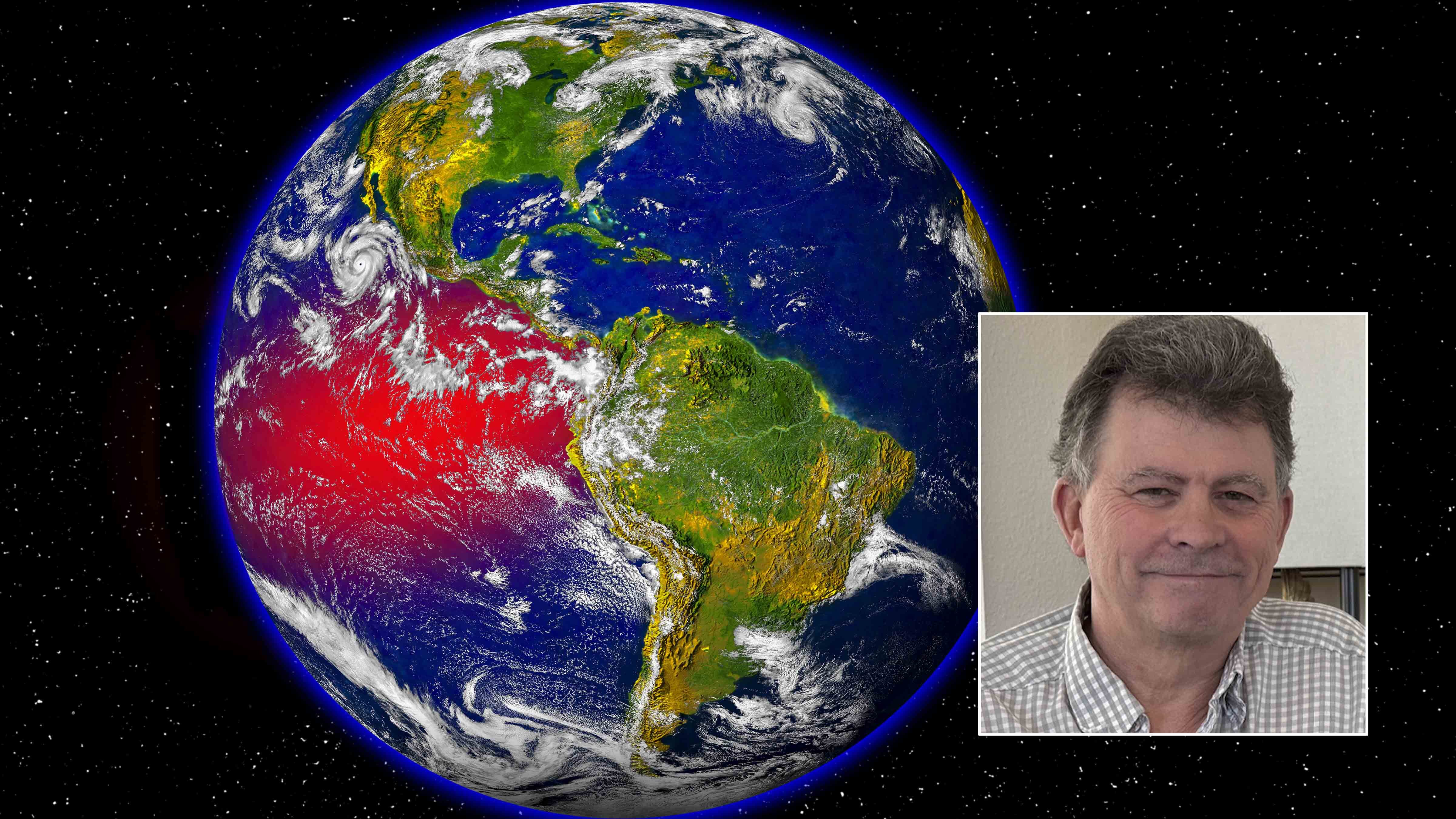 El Nino climate pattern, illustration (Getty). Inset: Meteorologist Don Day