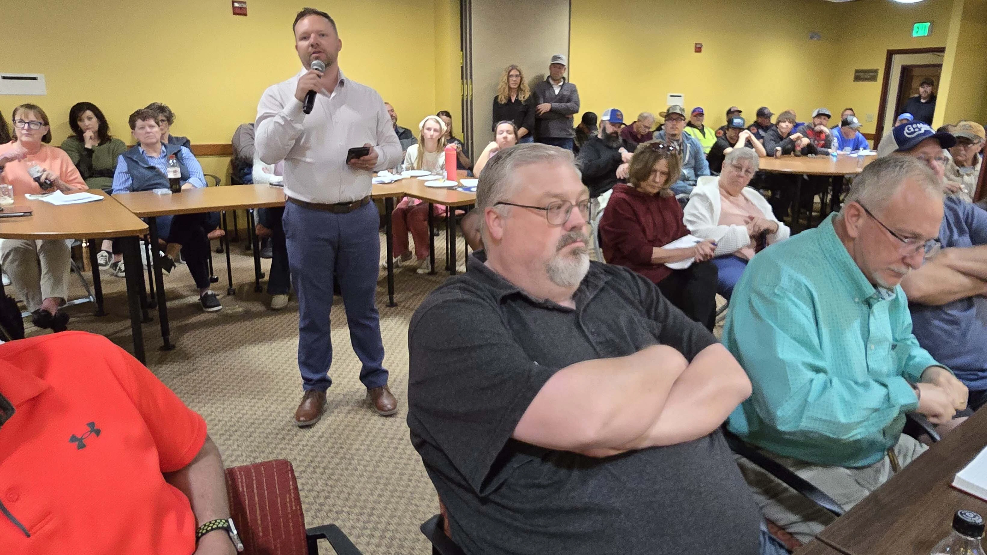 Uinta County Commissioner Mark Anderson was among those with lots of questions about the data center Prometheus Hyperscale has proposed on his family's ranch land in Uinta County.