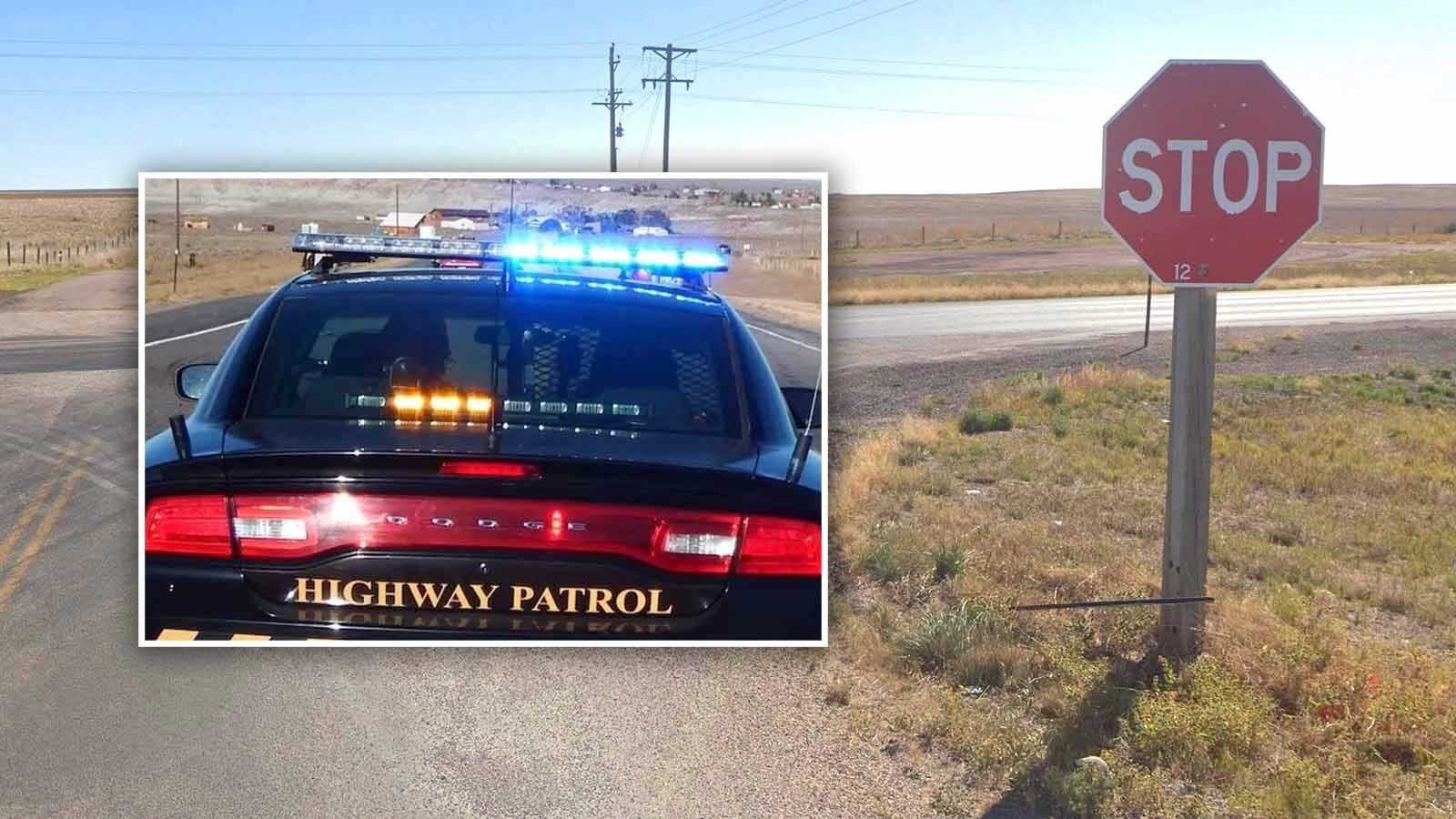 The intersection of U.S. Highway 85 and Wyoming Highway 313 in Goshen County where two young Bible college students were killed in a 2021 crash.