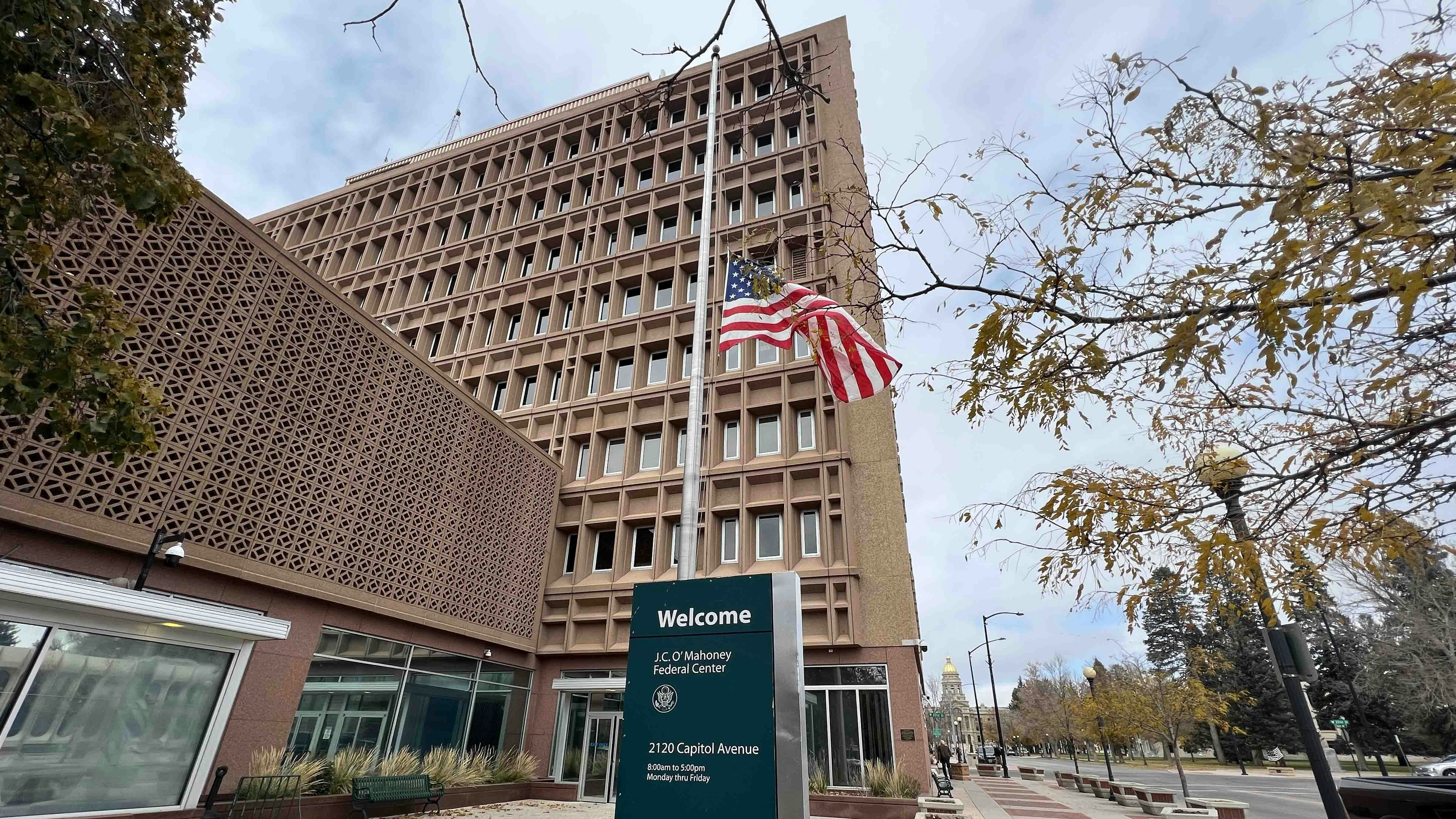 The J.C. O'Mahoney Federal Courthouse in Cheyenne on Oct 27, 2023.