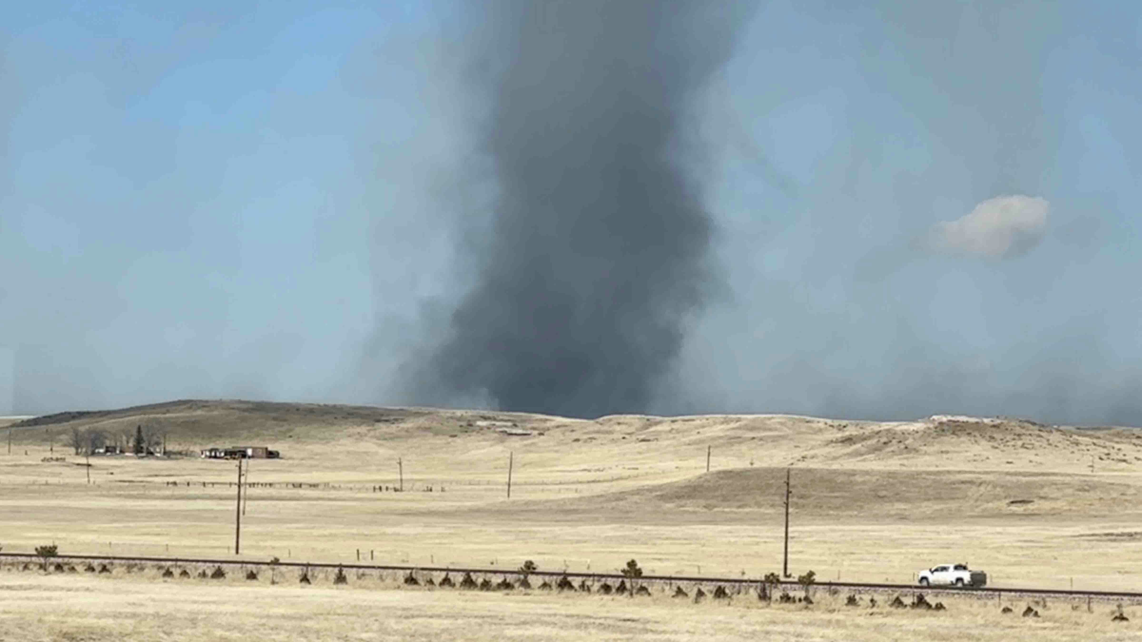 Grass fire in Cheyenne on Friday, March 1, 2024