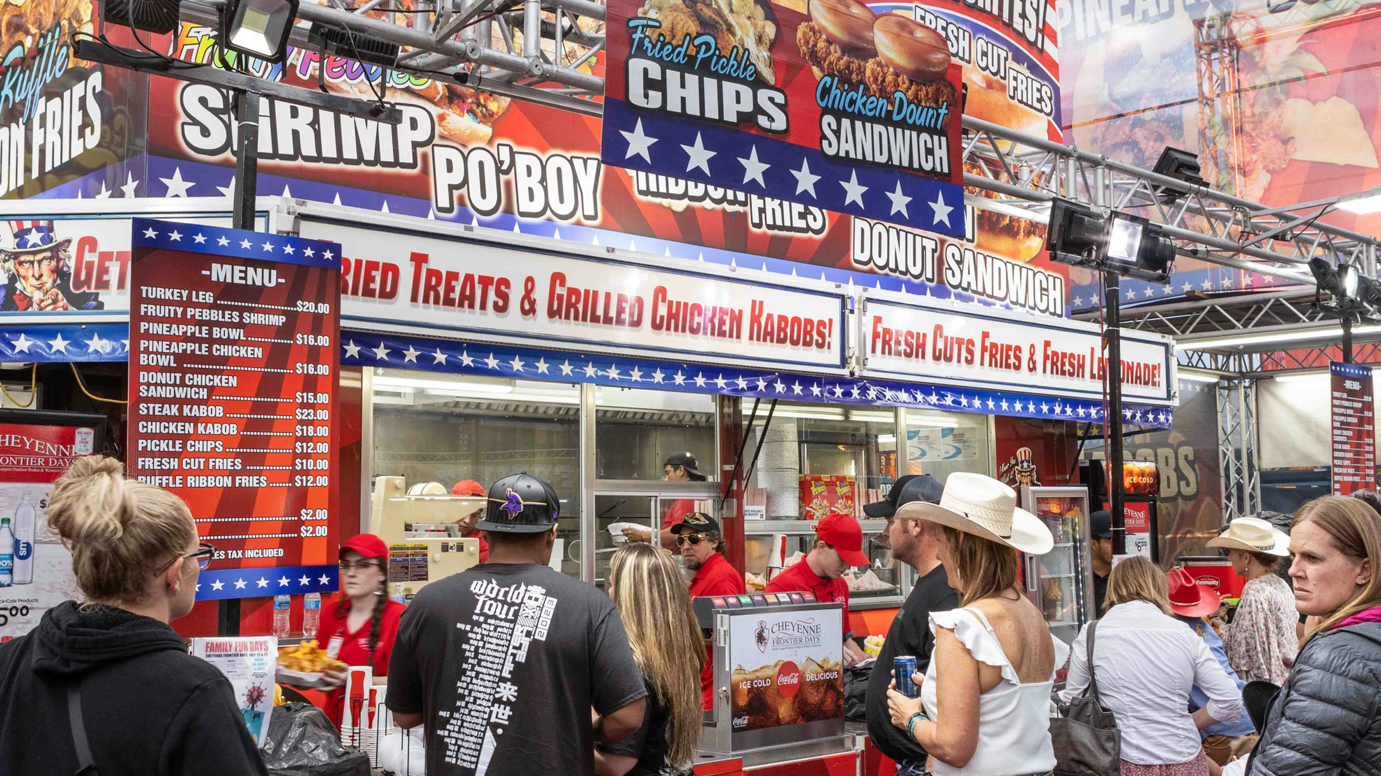Food stand at Cheyenne Frontier Days. Friday, July 28, 2023