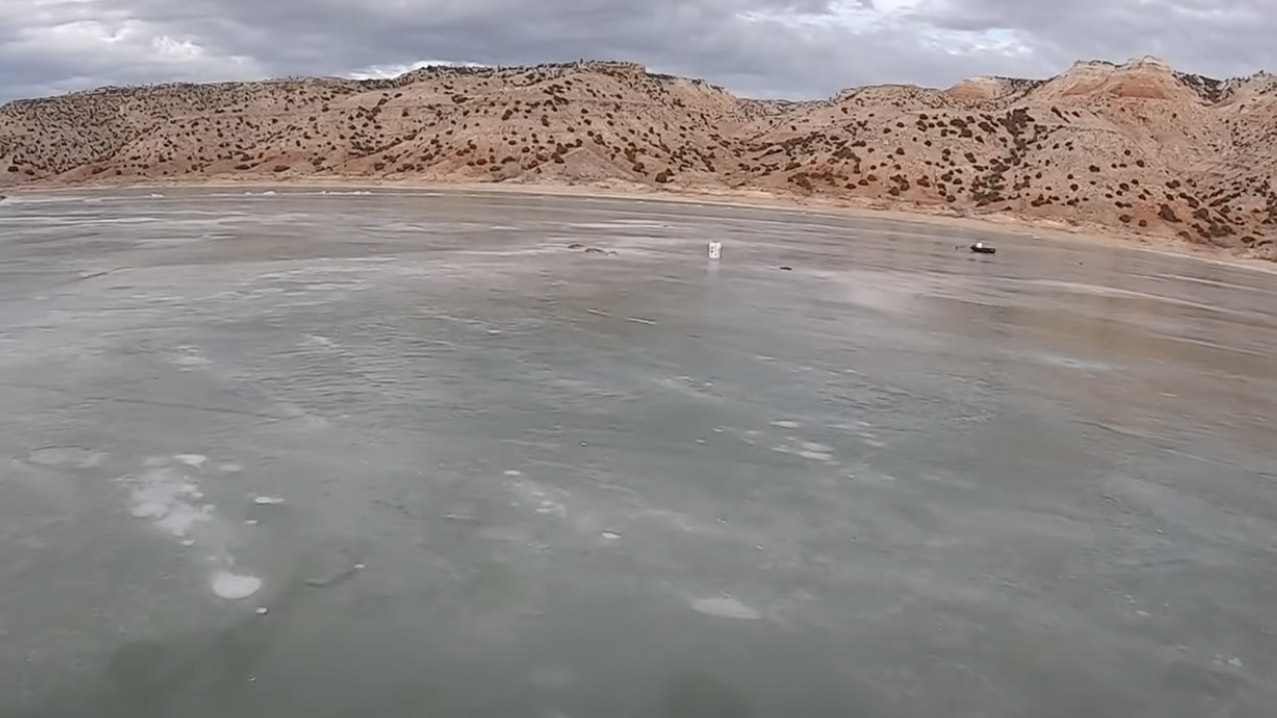 Frozen lake