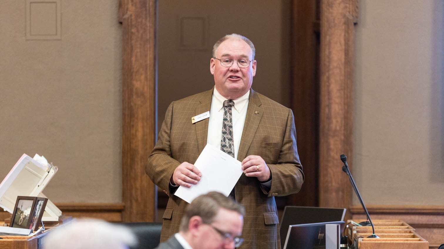 Sen. Gary Crum, R-Laramie, said the amendment "gets us in the right spot" after calling the committee's version cumbersome.