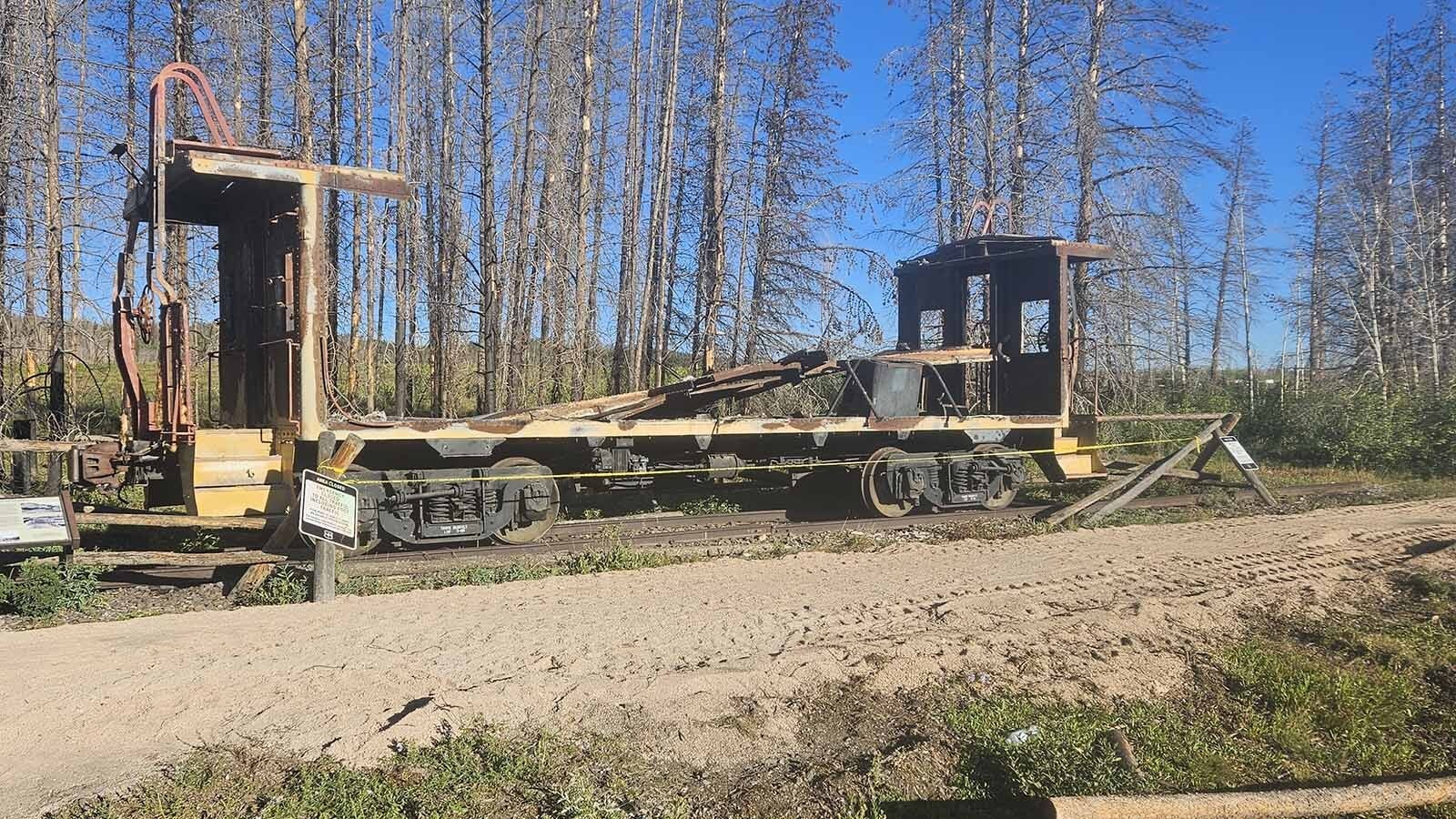 An old caboose was a popular landmark at the Owen Lake trailhead in the Snowy Range Mountains. It was gutted during the massive Mullen Fire in 2020, and had sat empty every since. It was finally demolished last week.