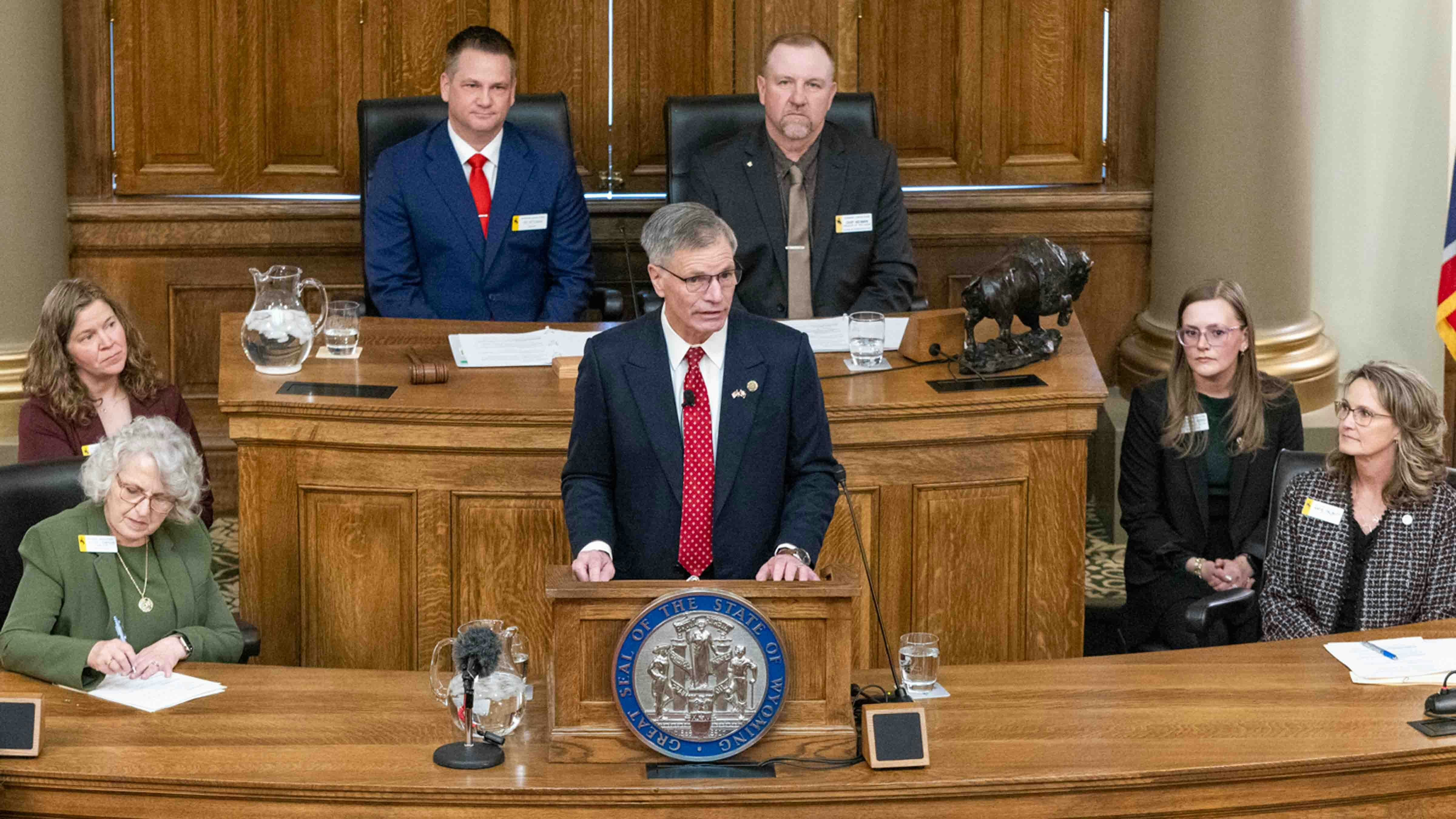 Governor Mark Gordon is delivering his State of the State address at the 68th Wyoming Legislature Budget Session on Monday, February 9.