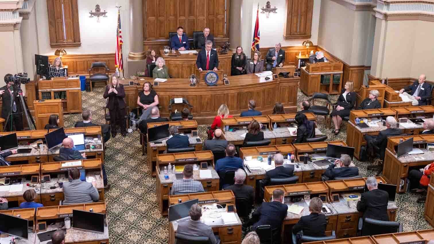 Governor Mark Gordon is delivering his State of the State address at the 68th Wyoming Legislature Budget Session on Monday, February 9.
