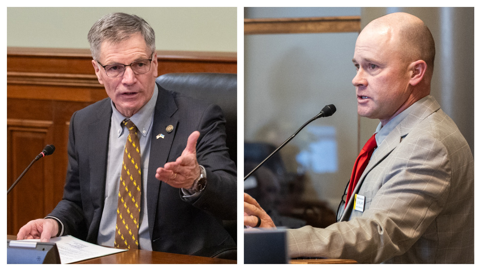 Gov. Mark Gordon, left, and Rep. JD Williams.