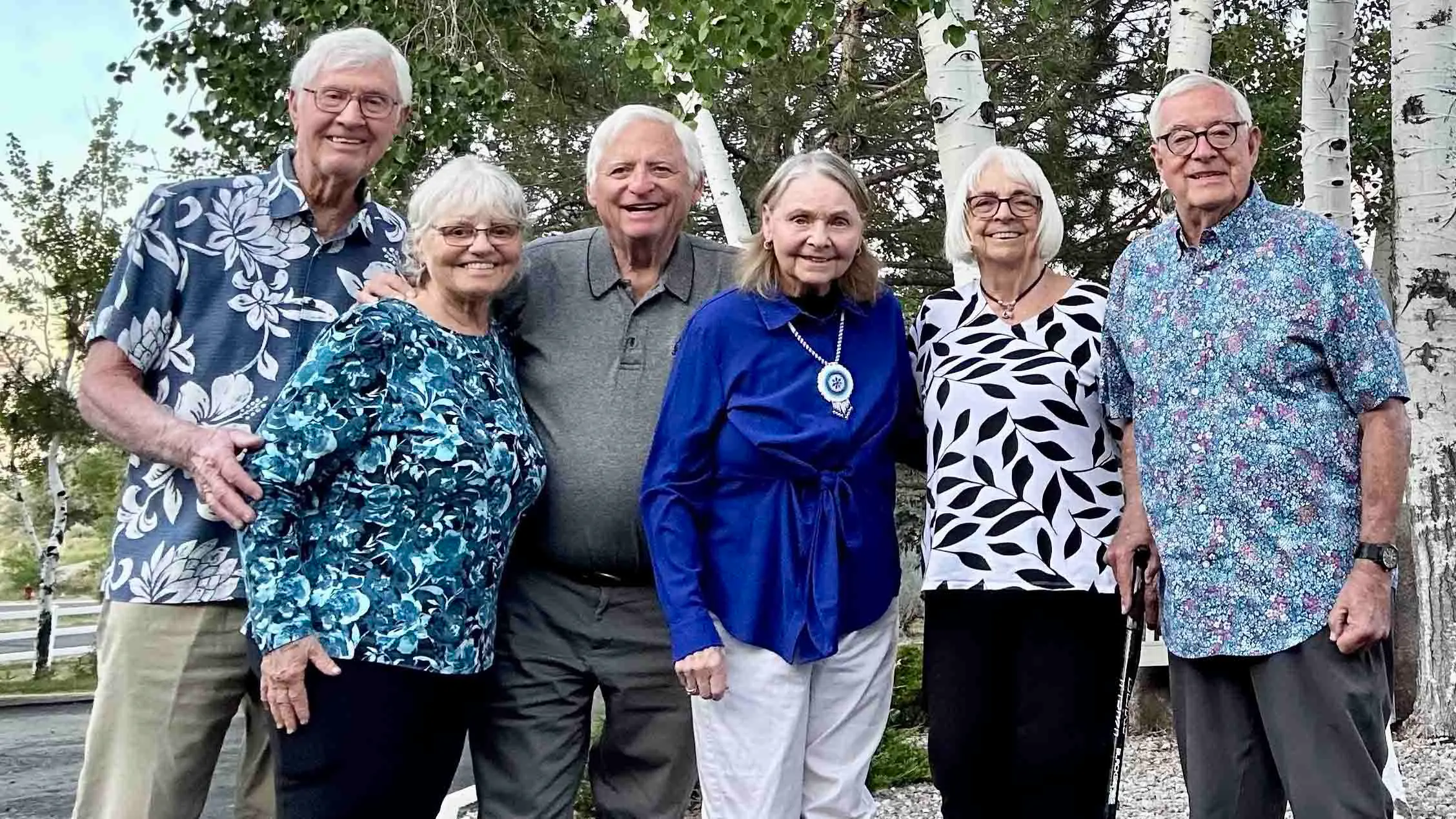 Mick and Marge Wolfe, Bill and Nancy Sniffin, and Judy and Don Legerski have been friends in Lander for 56 years. They all were married within weeks of each other 60 years ago and were celebrating together.