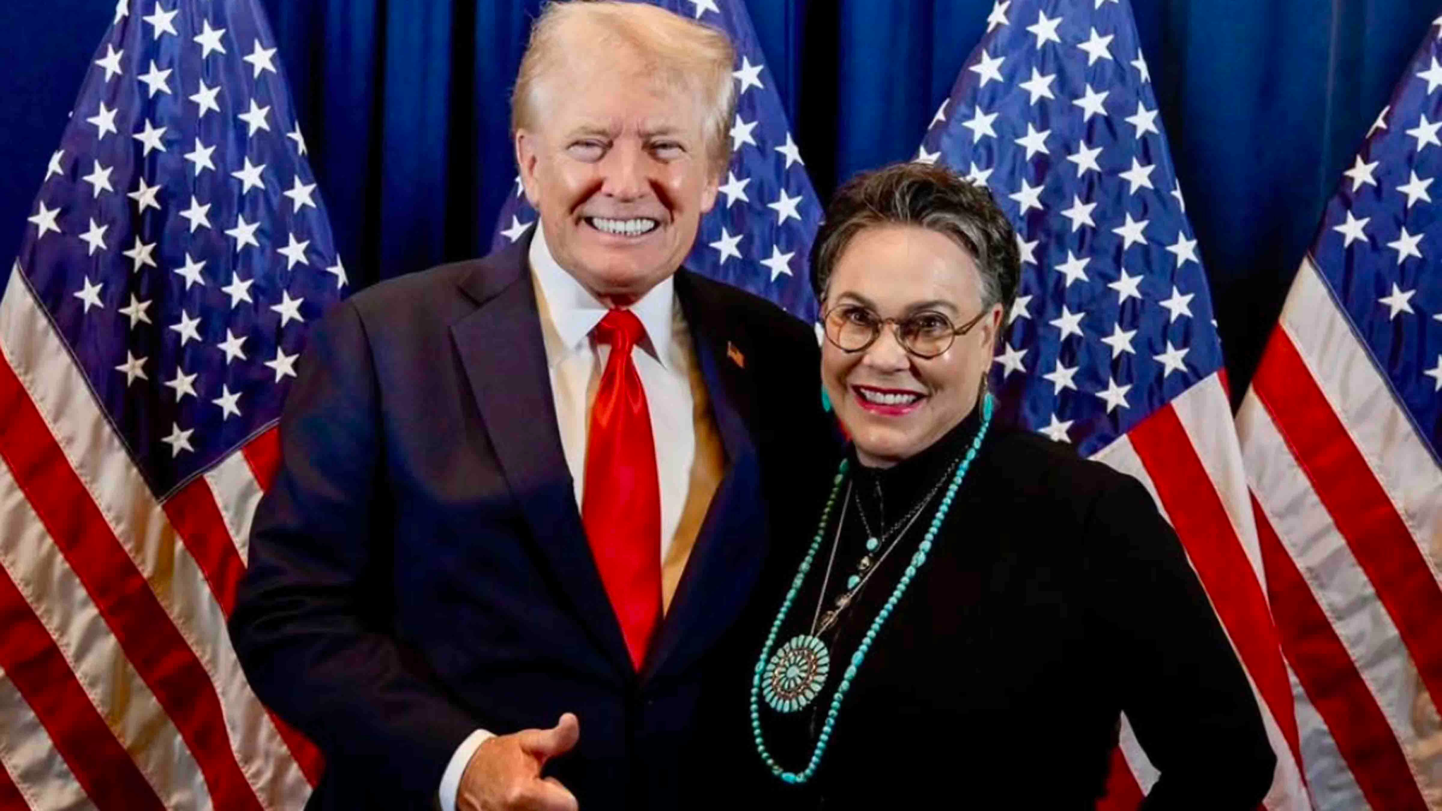Rep. Harriet Hageman with President Donald Trump