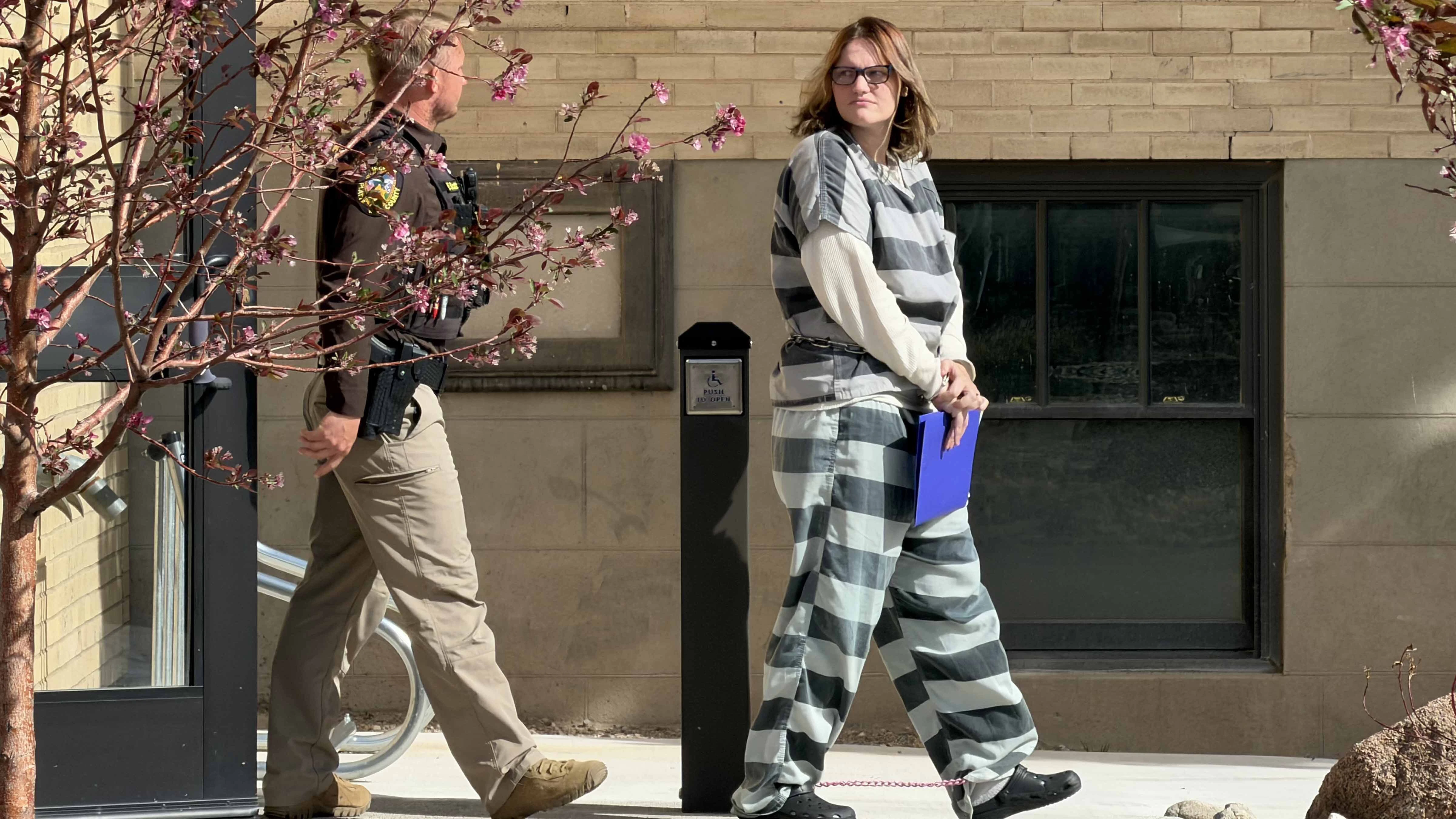 A Wheatland woman accused of trying to hire a friend to kill her husband — out of fear he would take their three children — pleaded not guilty Thursday in district court. Authorities say Molly Hamby asked a friend to make her husband “disappear.”