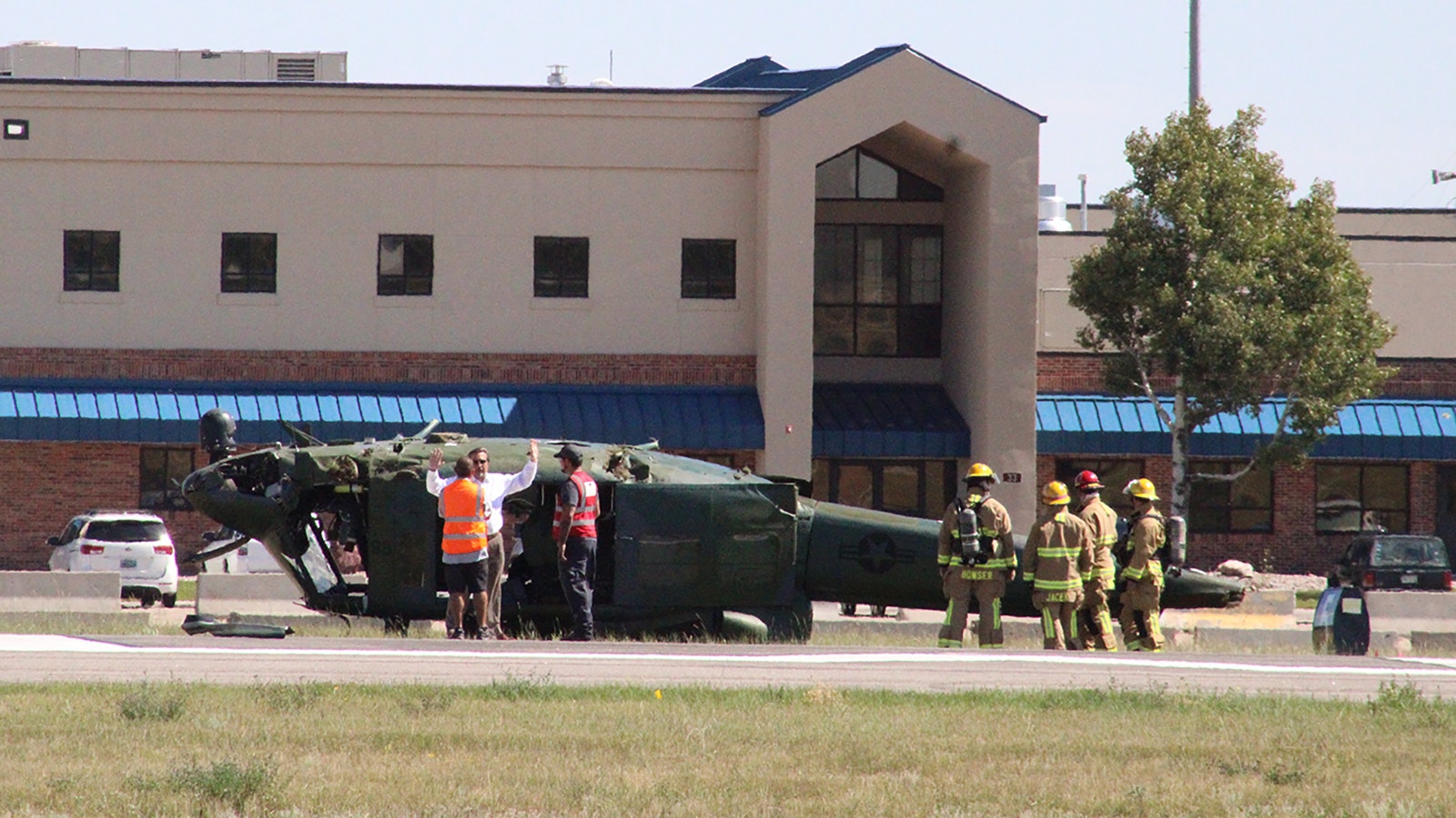 A UH-1 helicopter from F.E. Warren Air Force Base flipped and crashed at the Cheyenne Regional Airport on Wednesday morning. A witness told Cowboy State Daily he watched those on board get out and it doesn't appear anyone was seriously hurt.