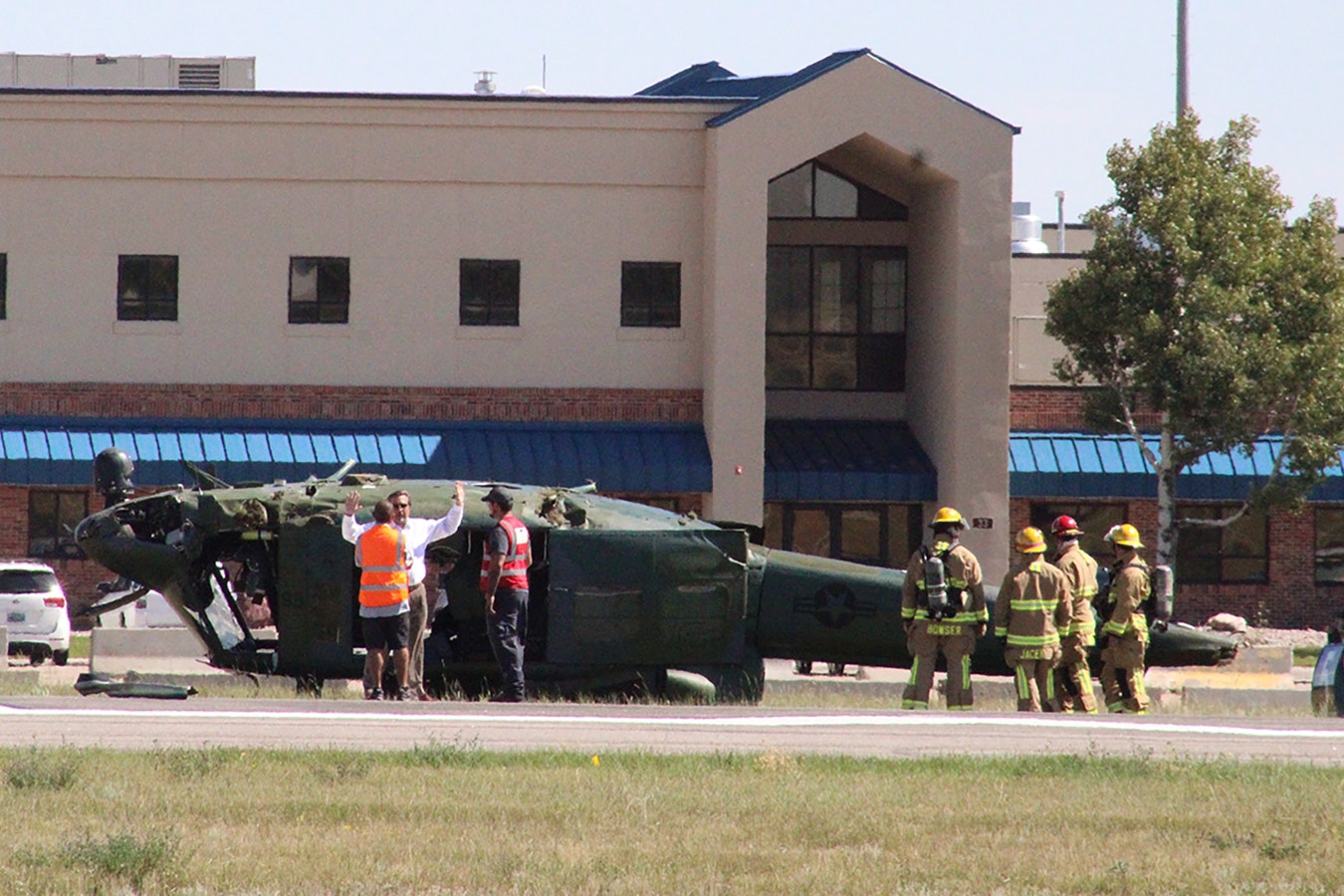 A UH-1 helicopter from F.E. Warren Air Force Base flipped and crashed at the Cheyenne Regional Airport on Wednesday morning. A witness told Cowboy State Daily he watched those on board get out and it doesn't appear anyone was seriously hurt.