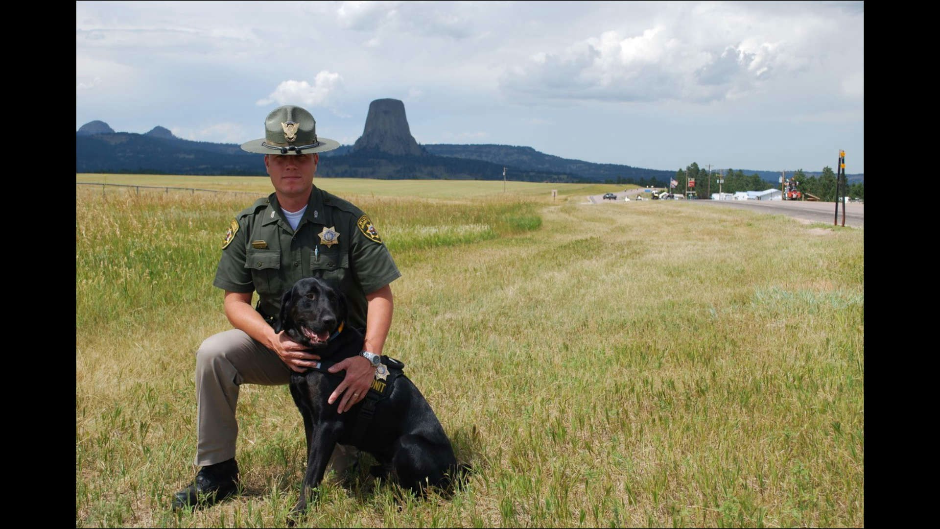 A portrait photo of Josh Hardee in the Wyoming Highway Patrol.