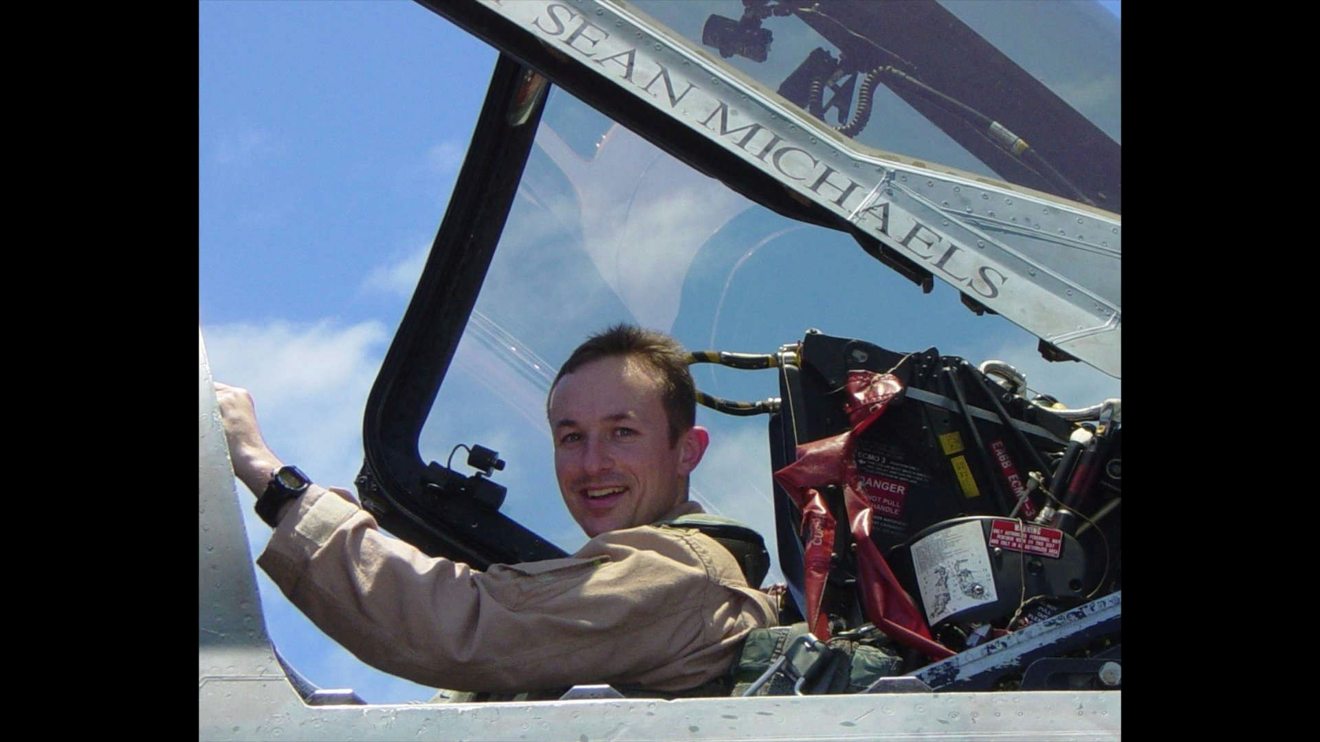 A photo of Sean Michaels in the US Navy.