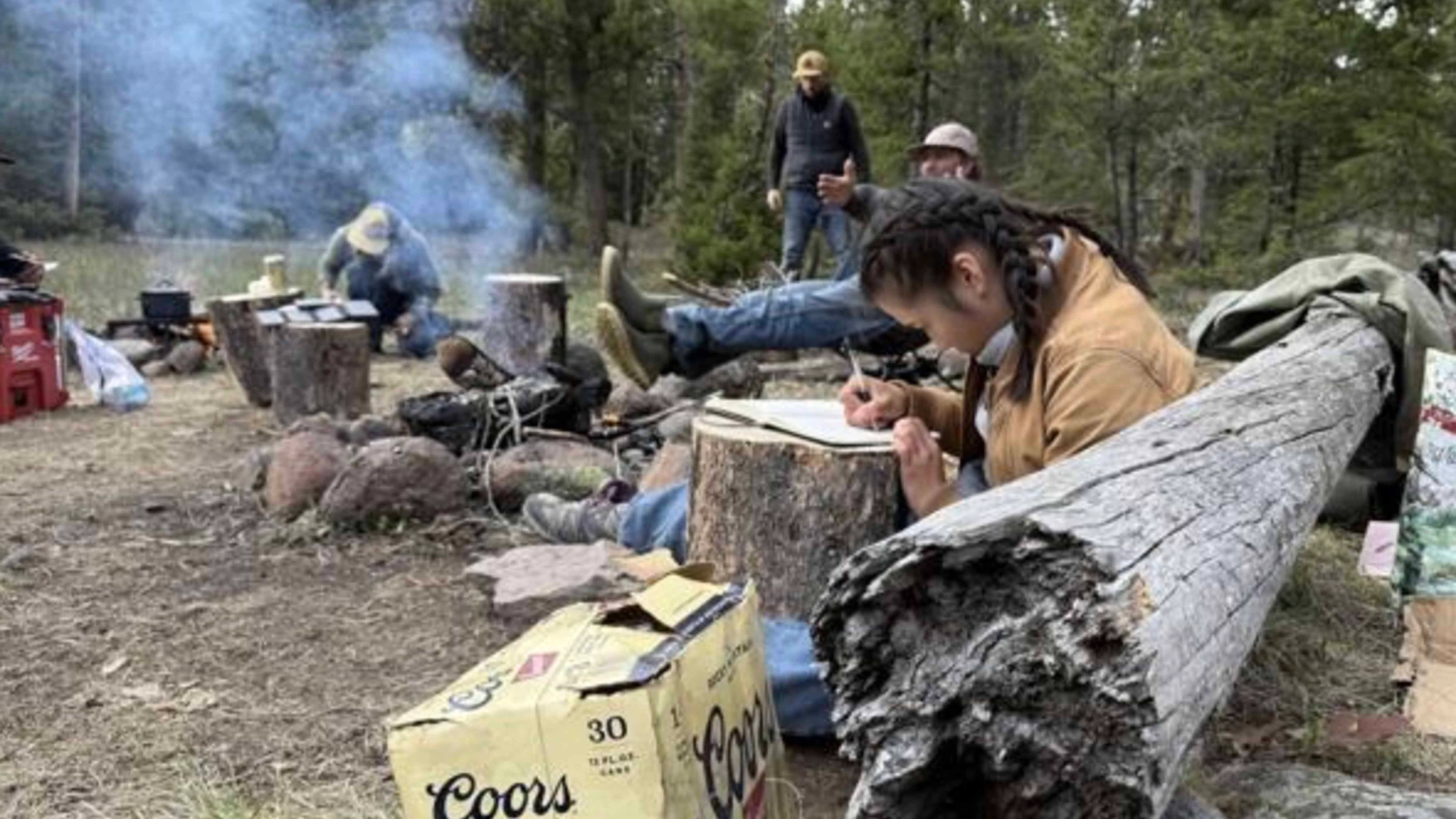 Hours were spent around the campfire, cooking, writing, and talking during the day