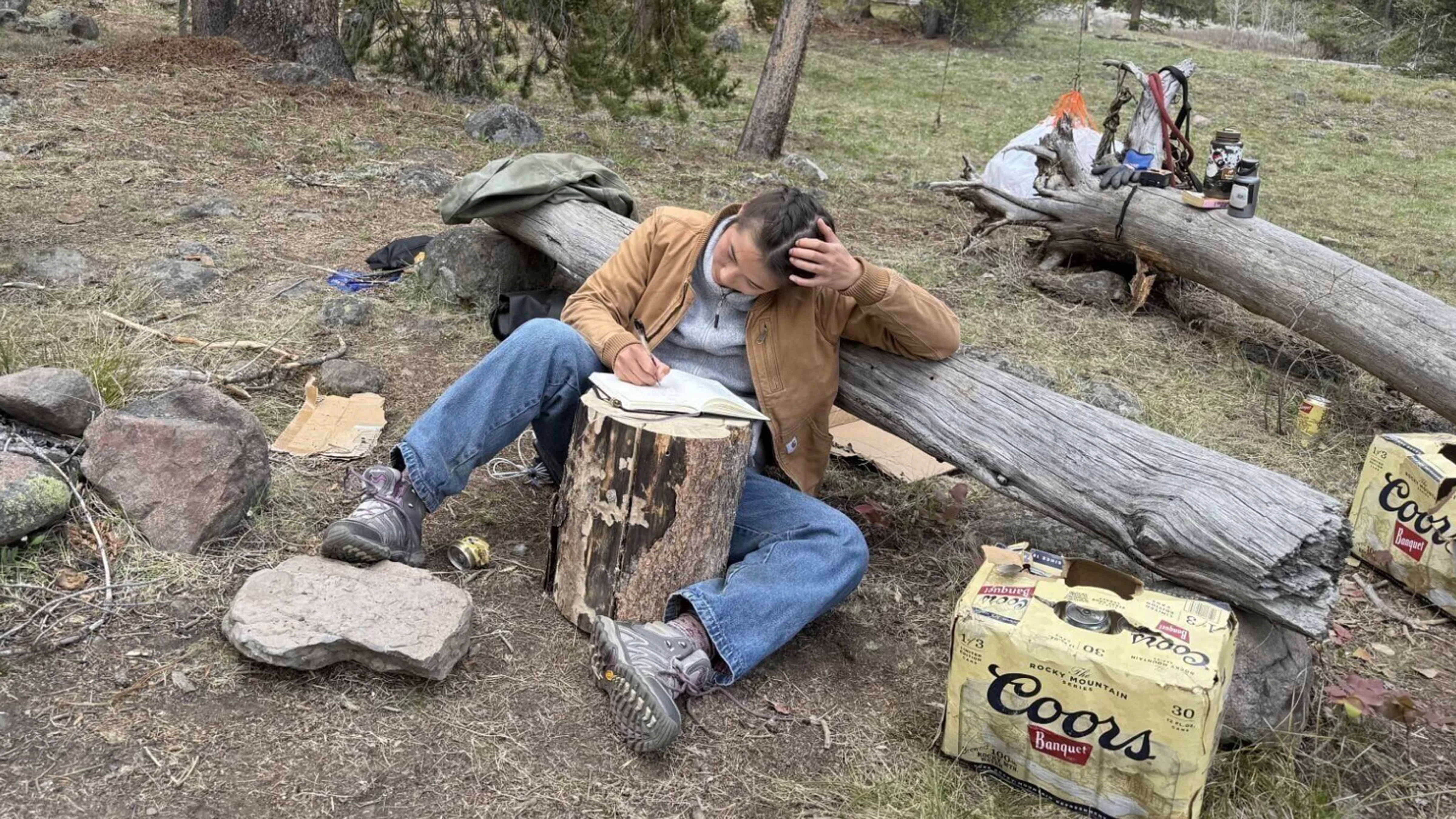 Hours were spent talking, cooking, and writing around the campfire