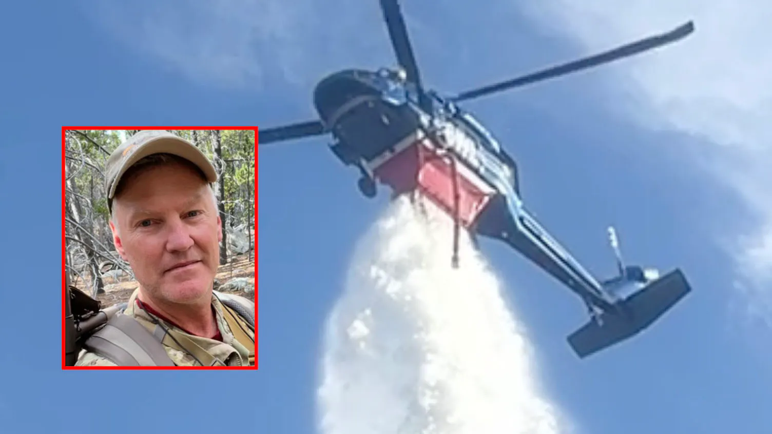 As an experienced elk hunter, Russel Rogers knows numerous events can spoil a hunt, but one thing he never expected was a huge helicopter appearing practically out of nowhere and dumping plumes of water almost on top of him.
