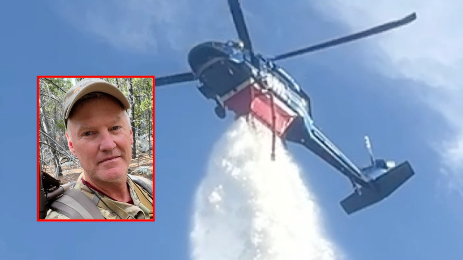 As an experienced elk hunter, Russel Rogers knows numerous events can spoil a hunt, but one thing he never expected was a huge helicopter appearing practically out of nowhere and dumping plumes of water almost on top of him.