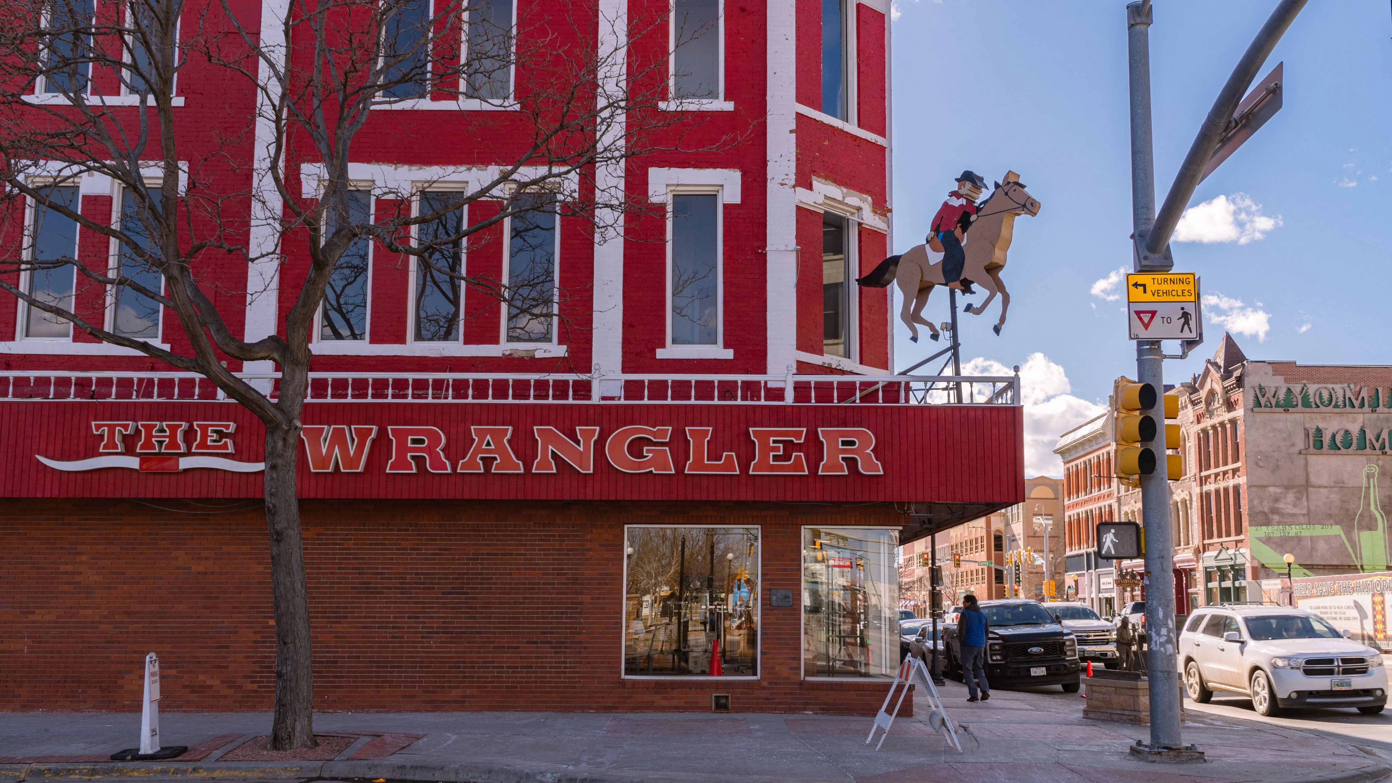 This is what the iconic sign outside the Wrangler Boot Barn looked like before it was recreated. The new one will be unveiled at a ceremony at the store Friday evening.