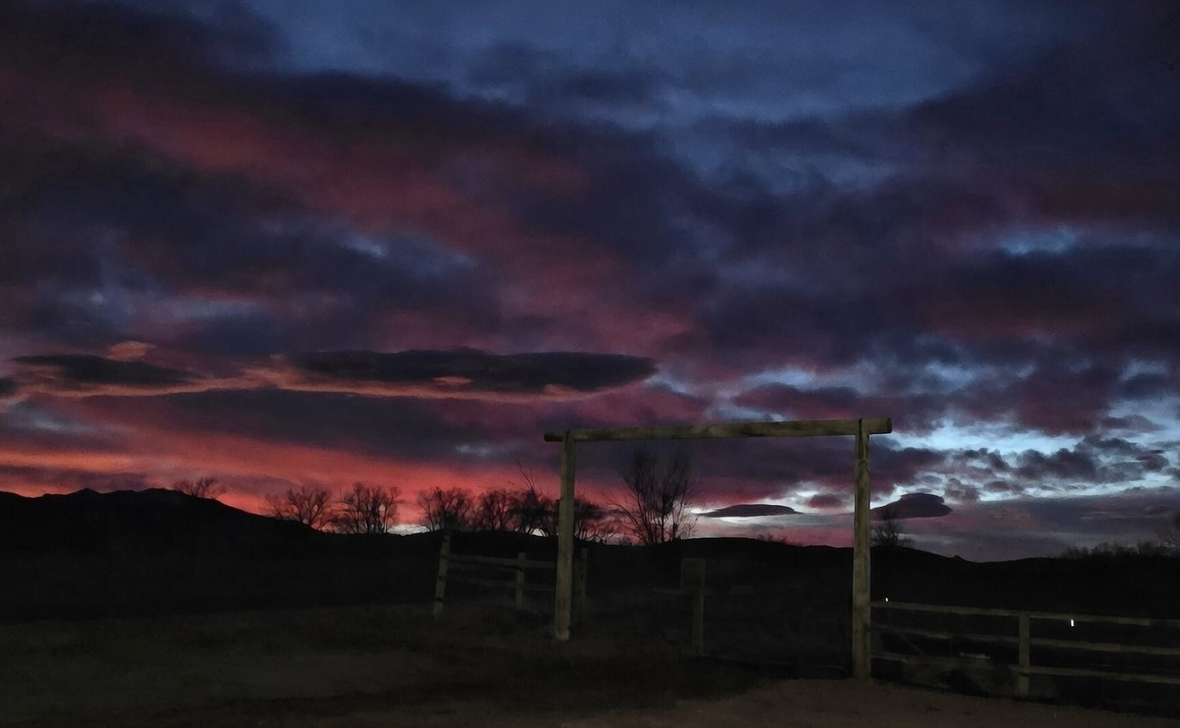 "Blessed with a beautiful sunset south of Sheridan."